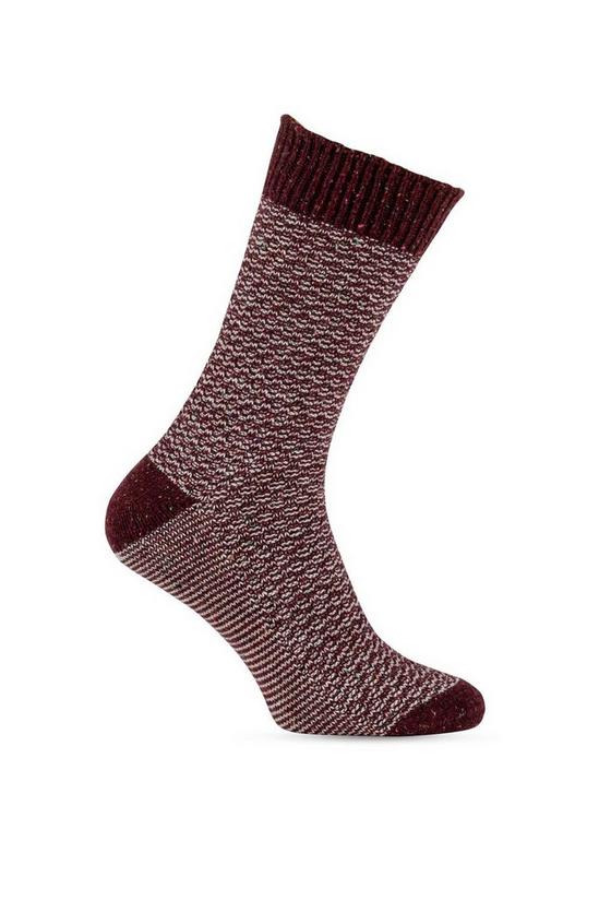 Totes Twin Pack Wool Blend Textured Socks 2