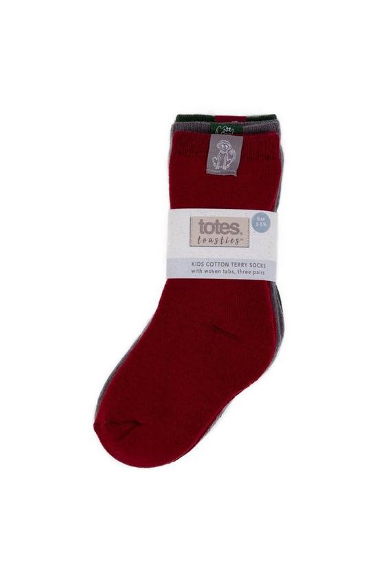 Totes Triple Pack Cotton Terry Socks 3
