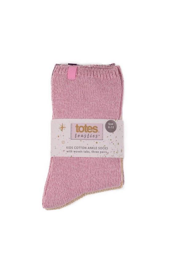 Totes Triple Pack Cotton Ankle Socks 3