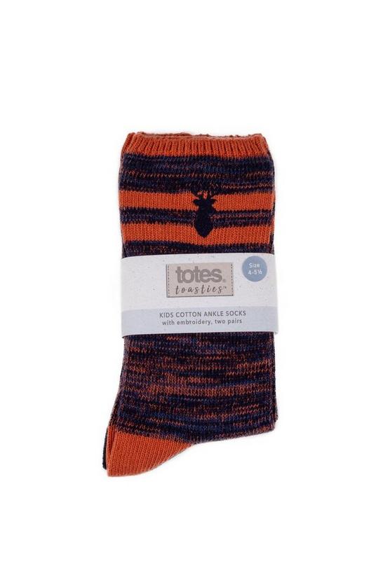 Totes Twin Pack Cotton Ankle Socks 3