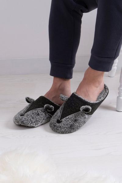 Novelty Applique Mule Slippers