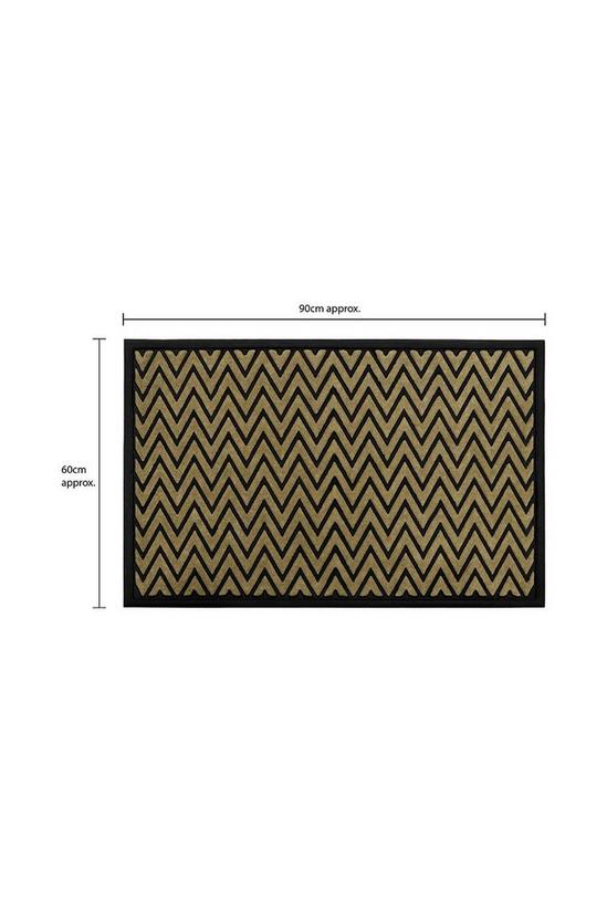 JVL Vienna Rubber Backed Scraper Doormat 60x90cm Zigzag 5