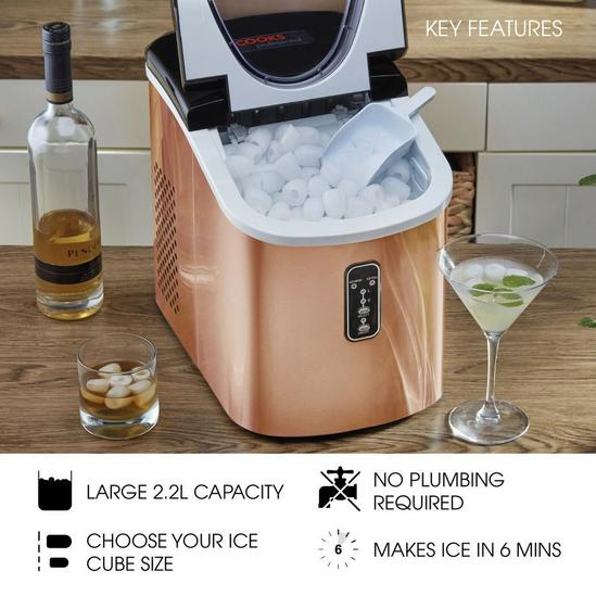 Cooks Professional Electric Ice Cube Maker Countertop Machine Automatic Compact Portable 4