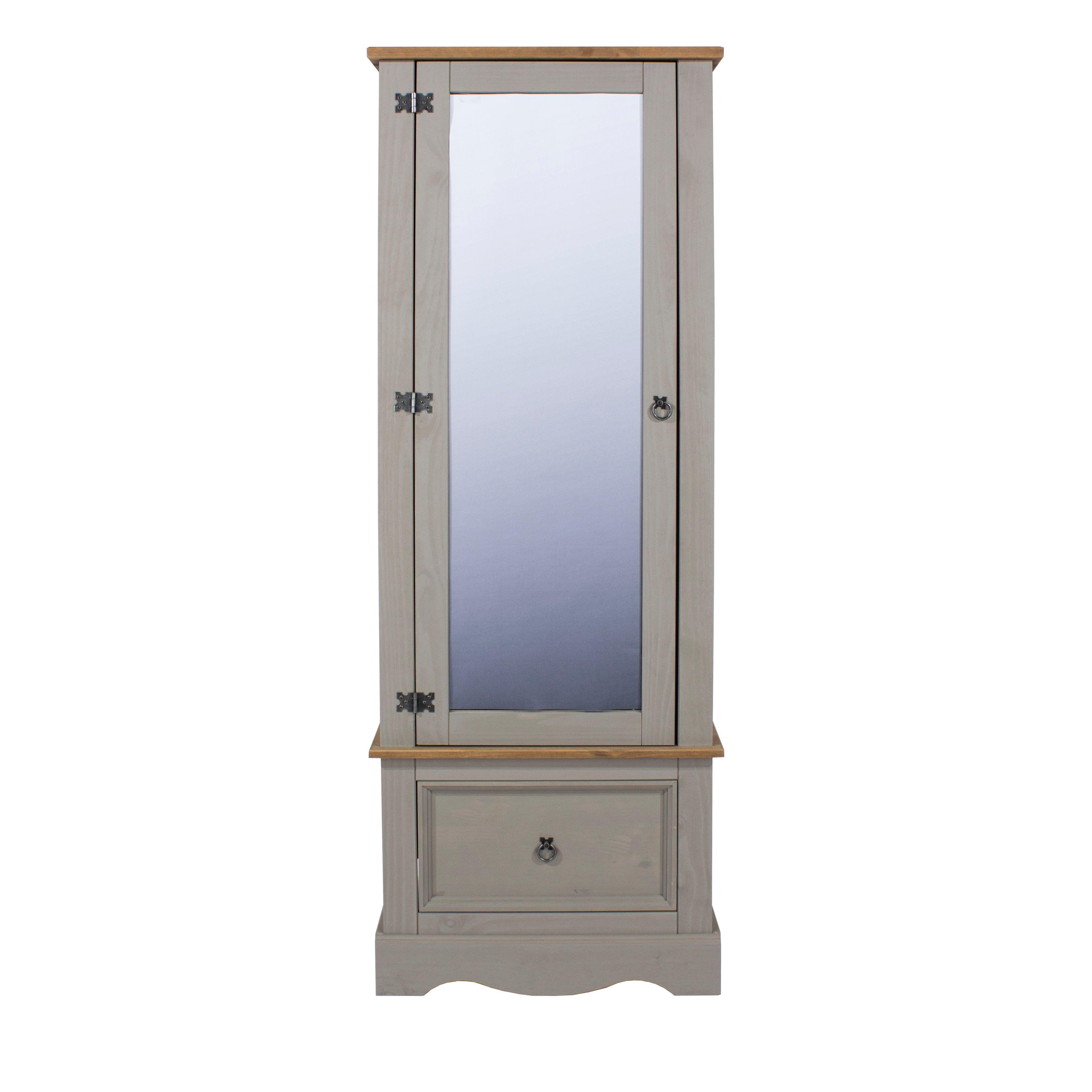 Corona Armoire With Mirrored Door & Drawer