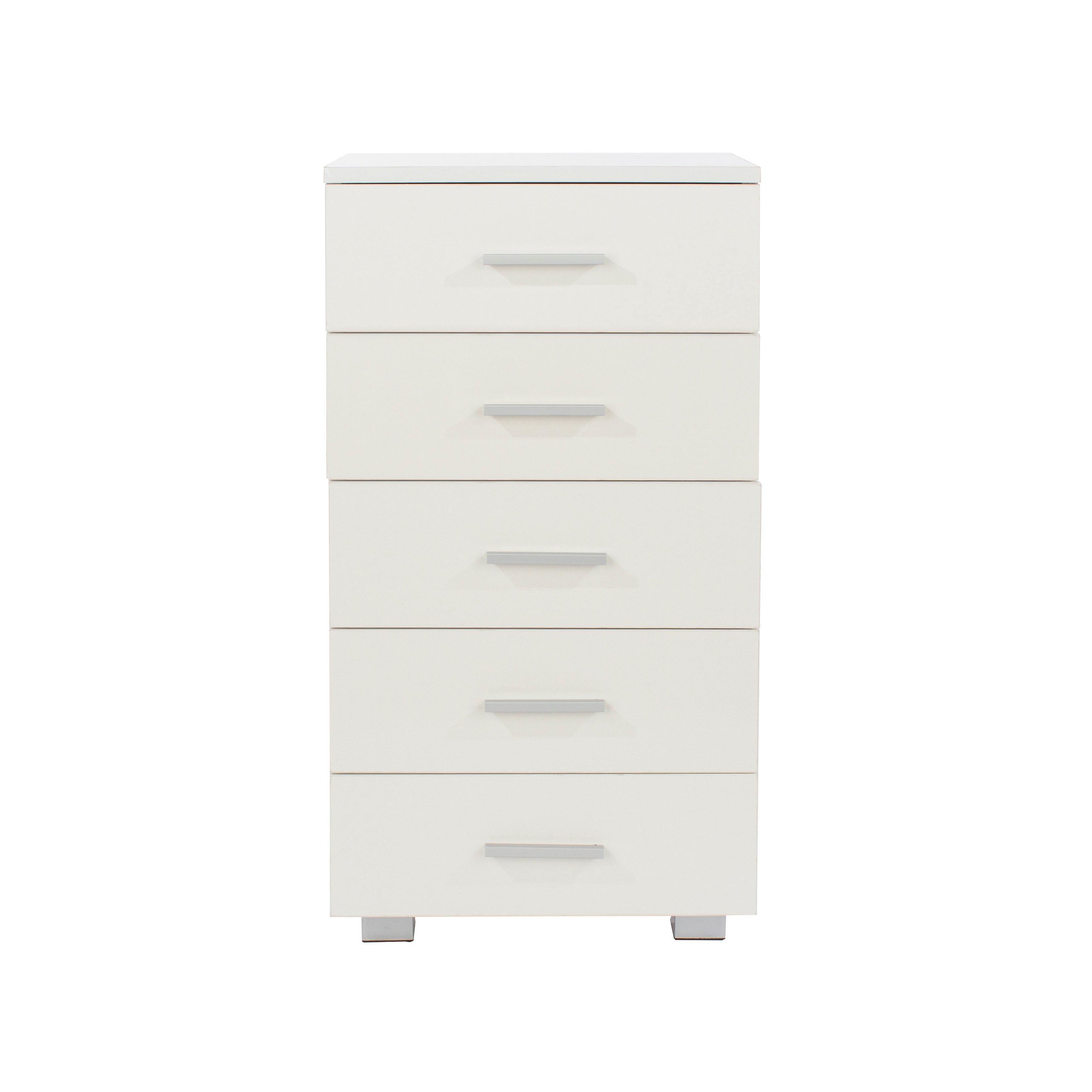 Lido 5 Narrow Compact Chest Of Drawers