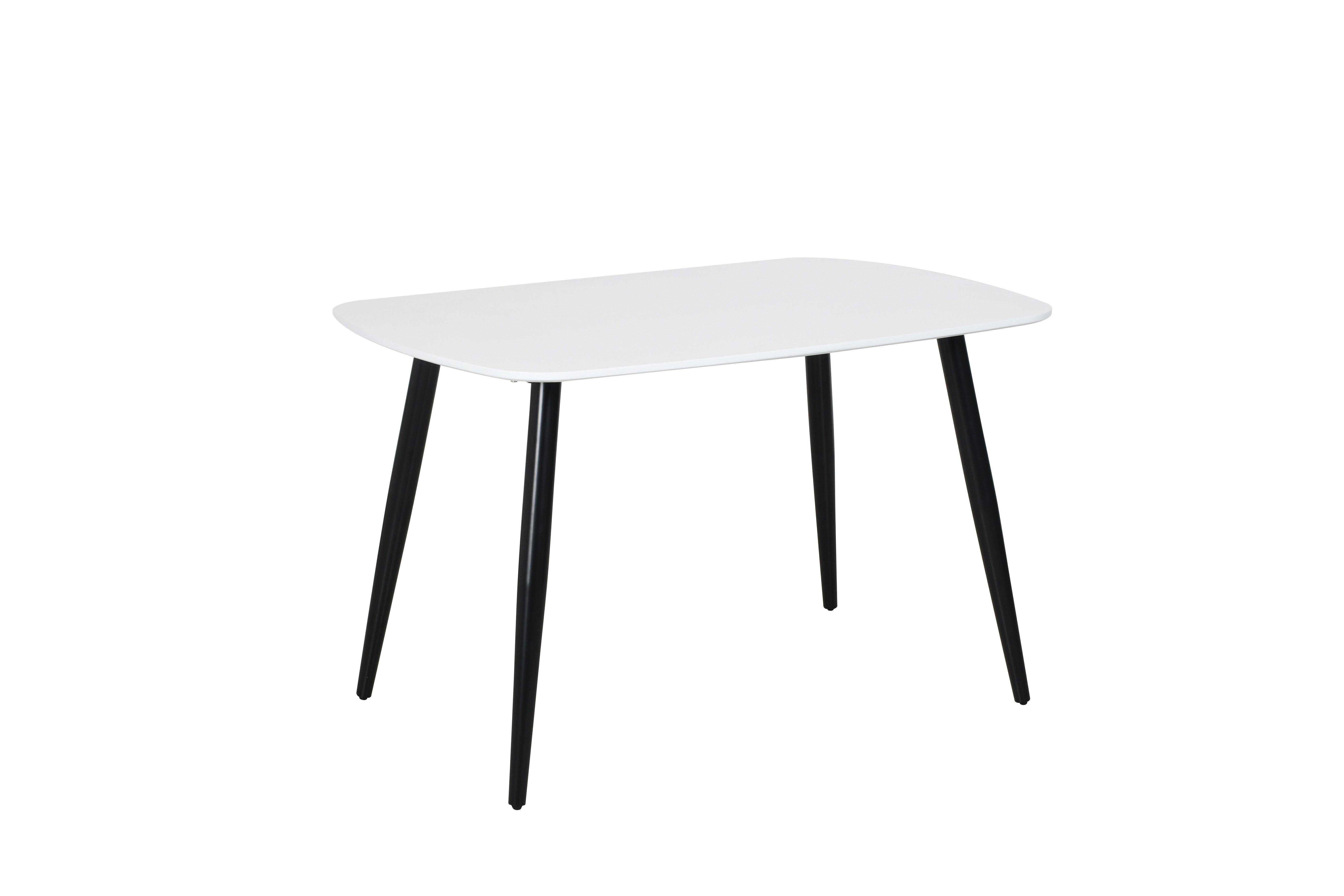 Aspen Rectangular Dining Table With Black Tapered Legs