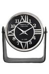 Ruma Leather Hand Stitched Rotary Table Desk Clock thumbnail 1