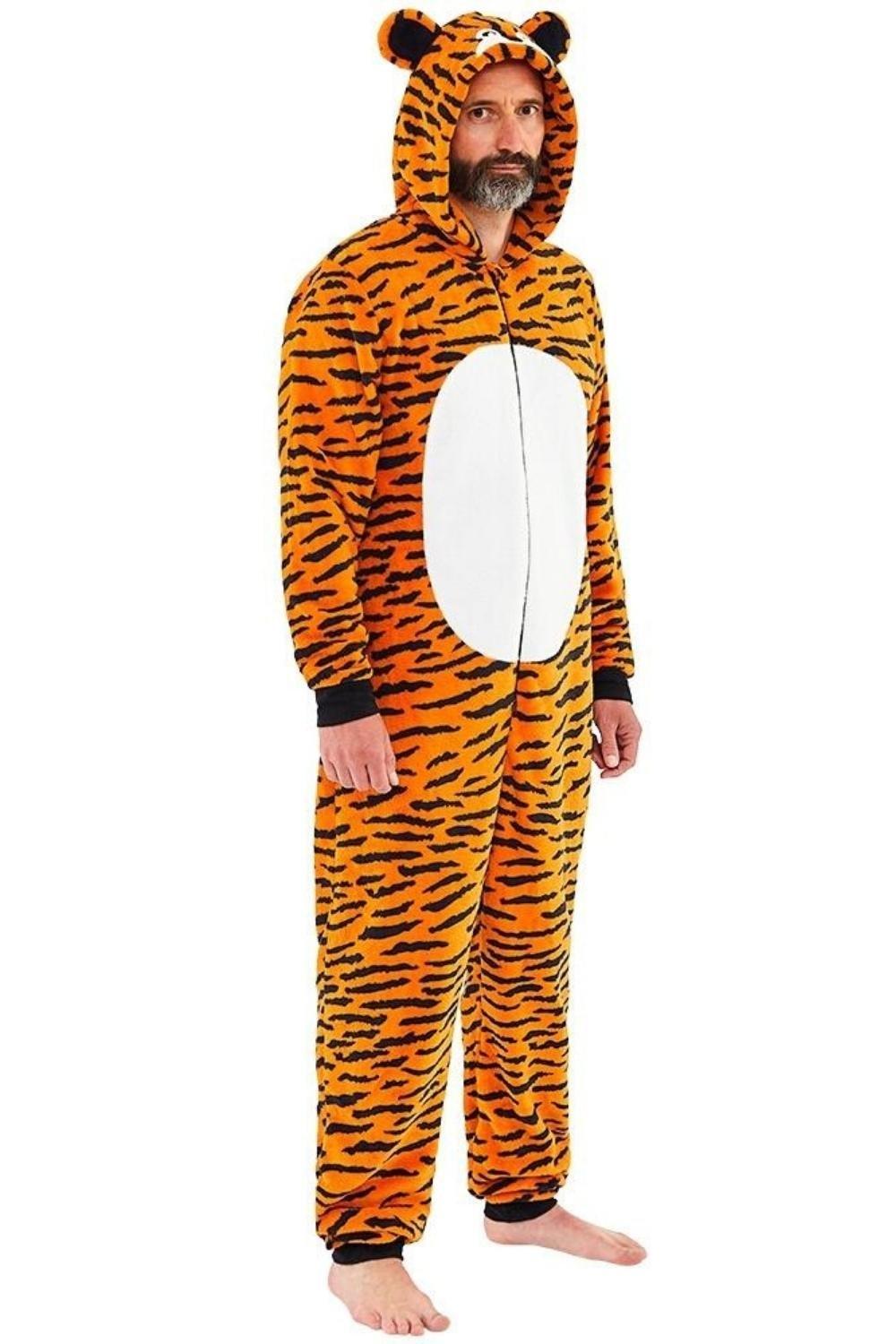 Loungewear Tiger Fleece Onesie Just Essentials