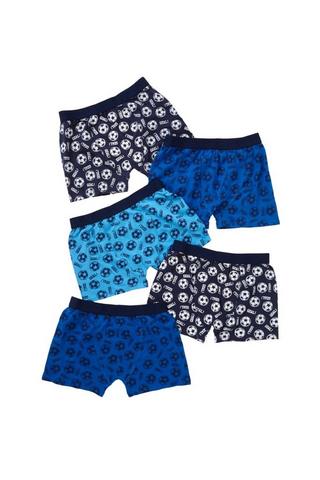 5-pack Boxer Shorts - Light blue/monster trucks - Kids