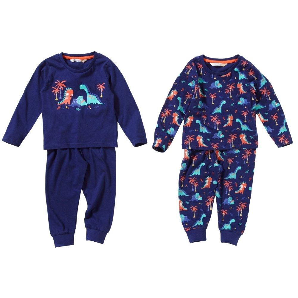 Boys 2 Pack Dinosaur Pyjama Set