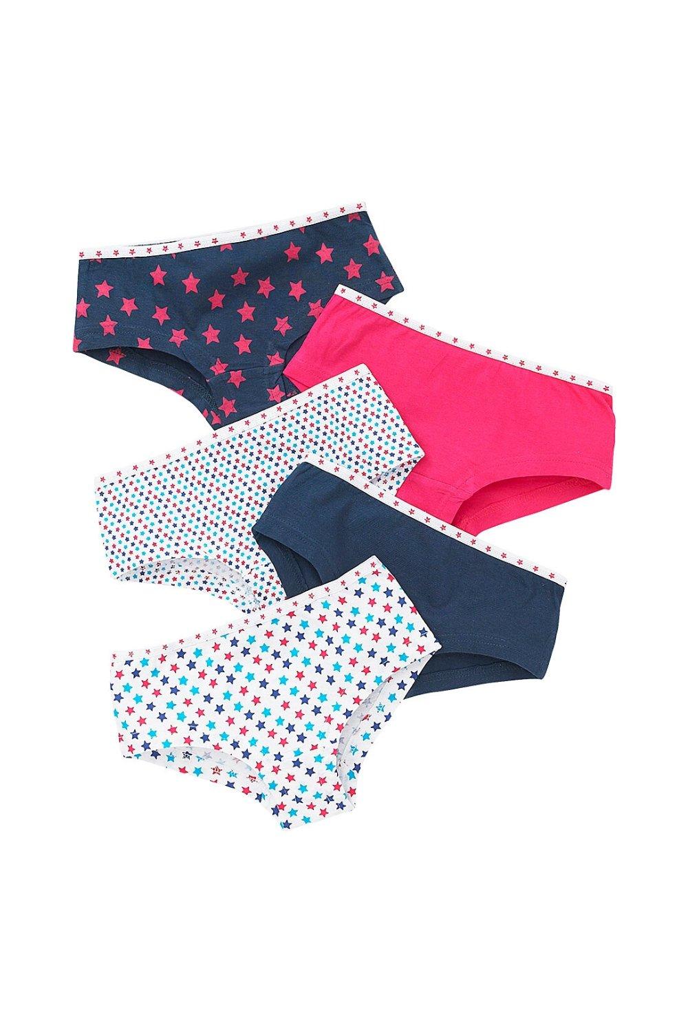 5 Pack Printed Hipster Briefs