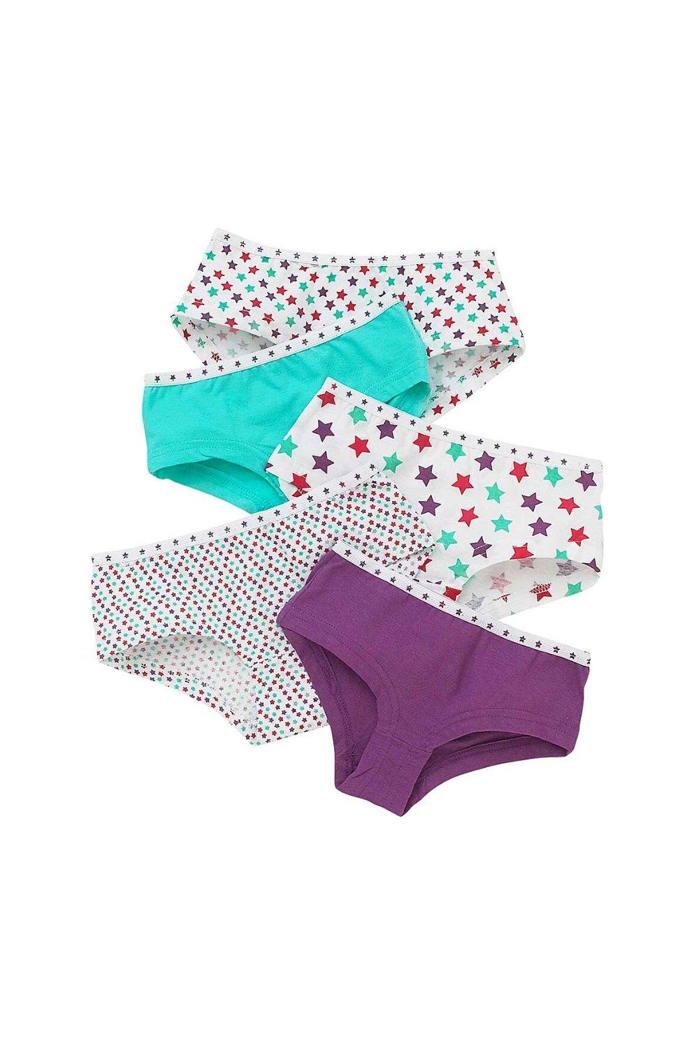 5 Pack Printed Hipster Briefs