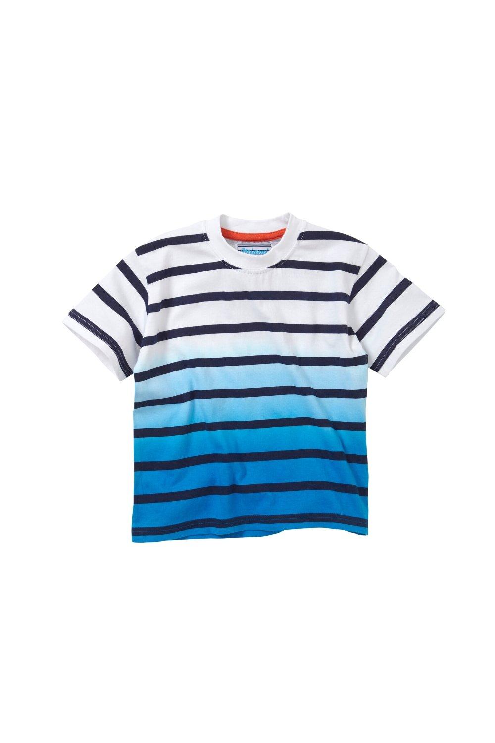 Dip Dye Striped Short Sleeve T-shirt