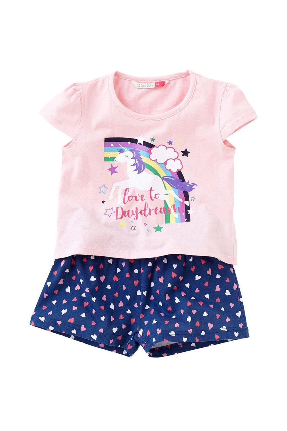 Rainbow Unicorn Short Pyjama Set