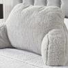 OHS Teddy Fleece Bed Reading Cushion Pillow with Arms Lumbar Support thumbnail 1