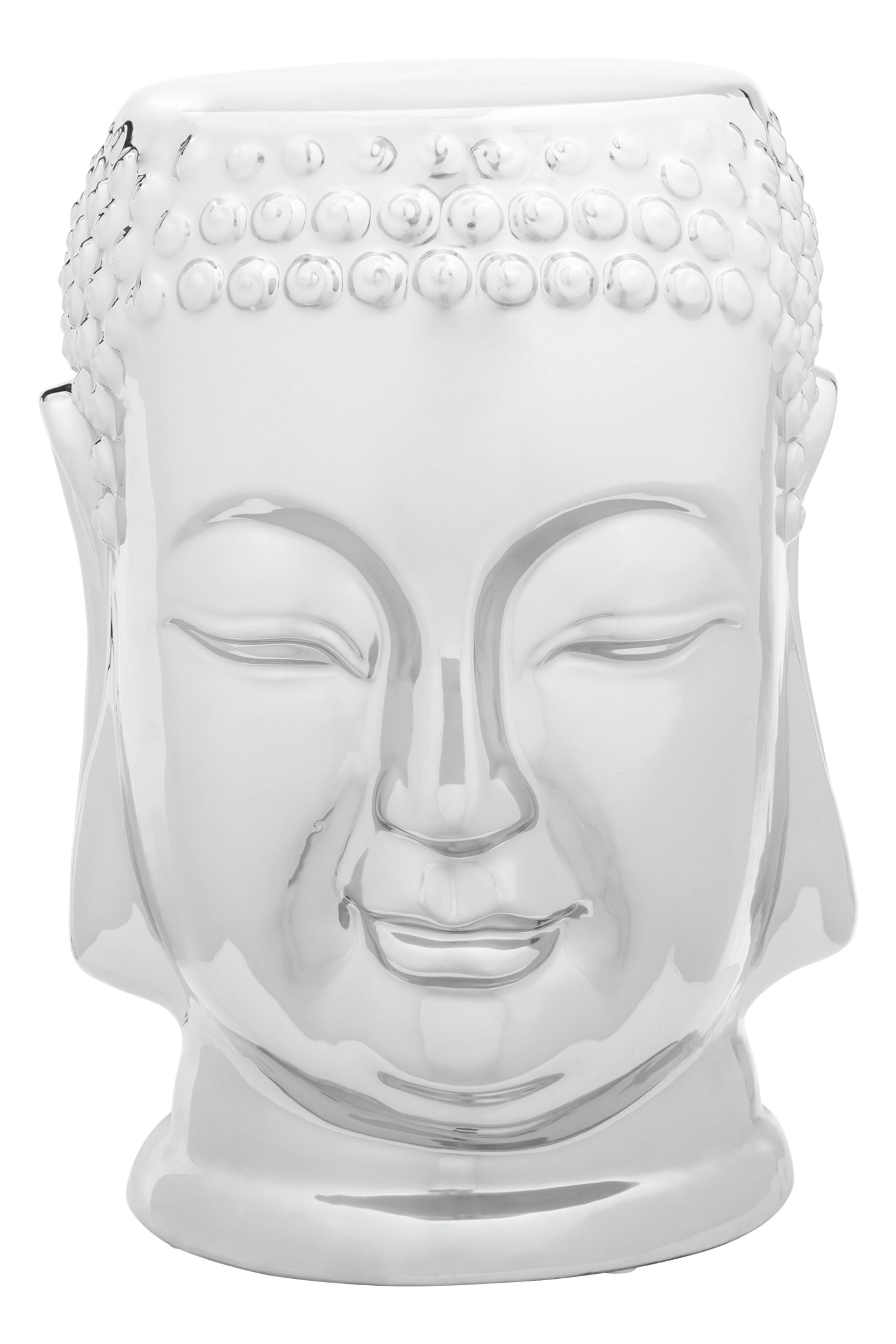 Complements Silver Buddha Ceramic Side Table