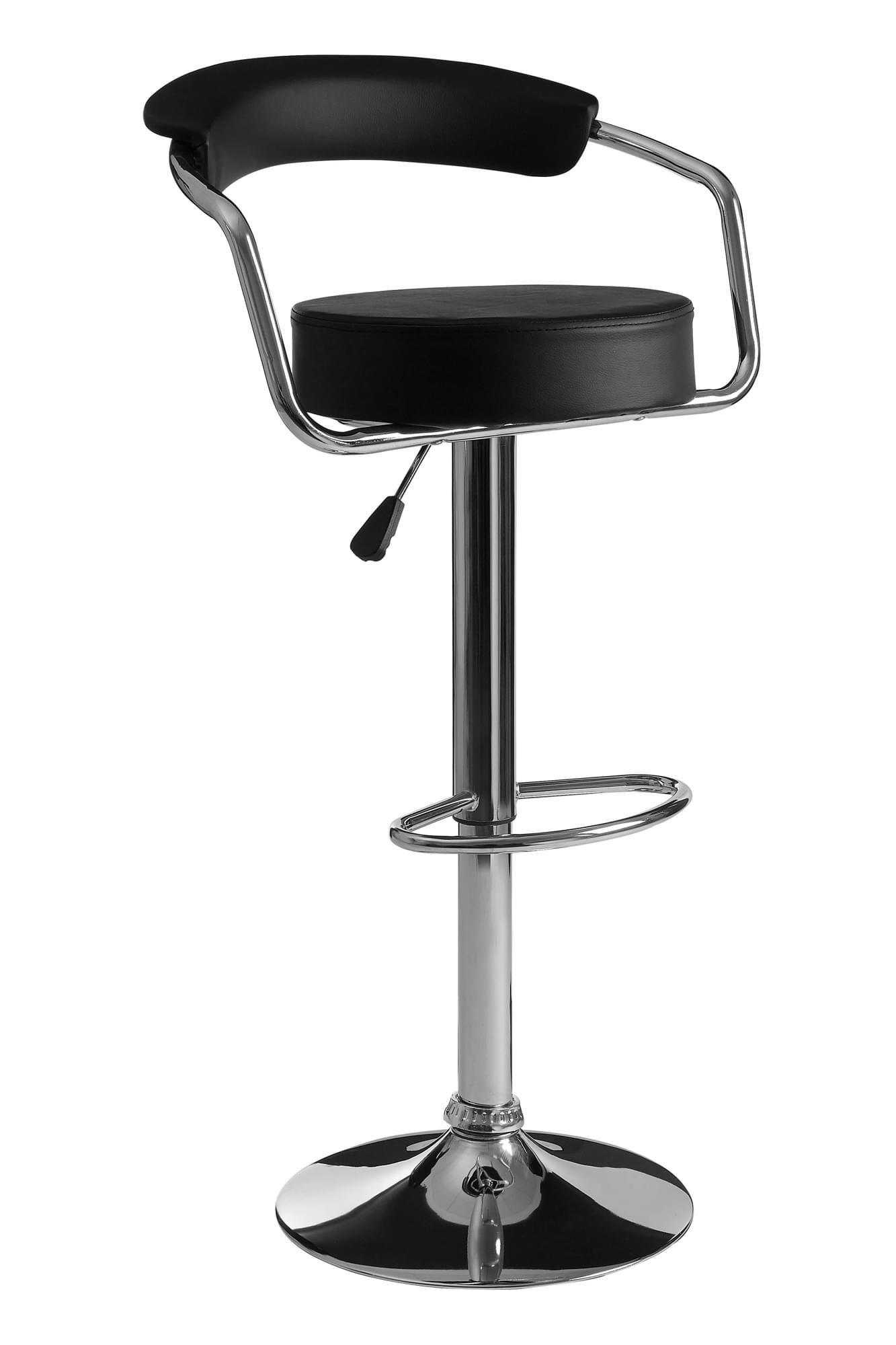Interiors by Premier Scala Black Leather Effect Bar Chair