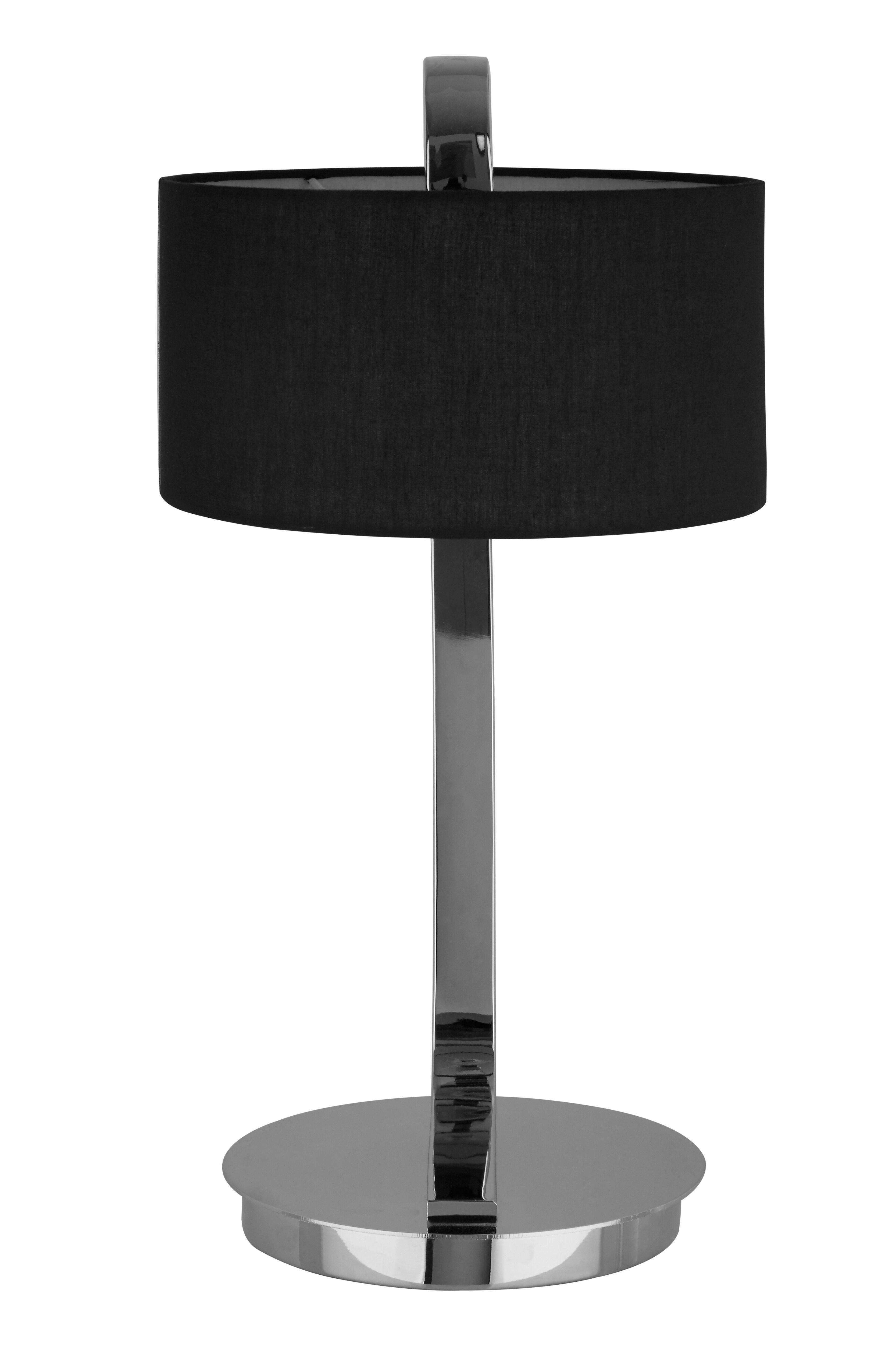 Interiors by Premier Leyna Black and Chrome Table Lamp
