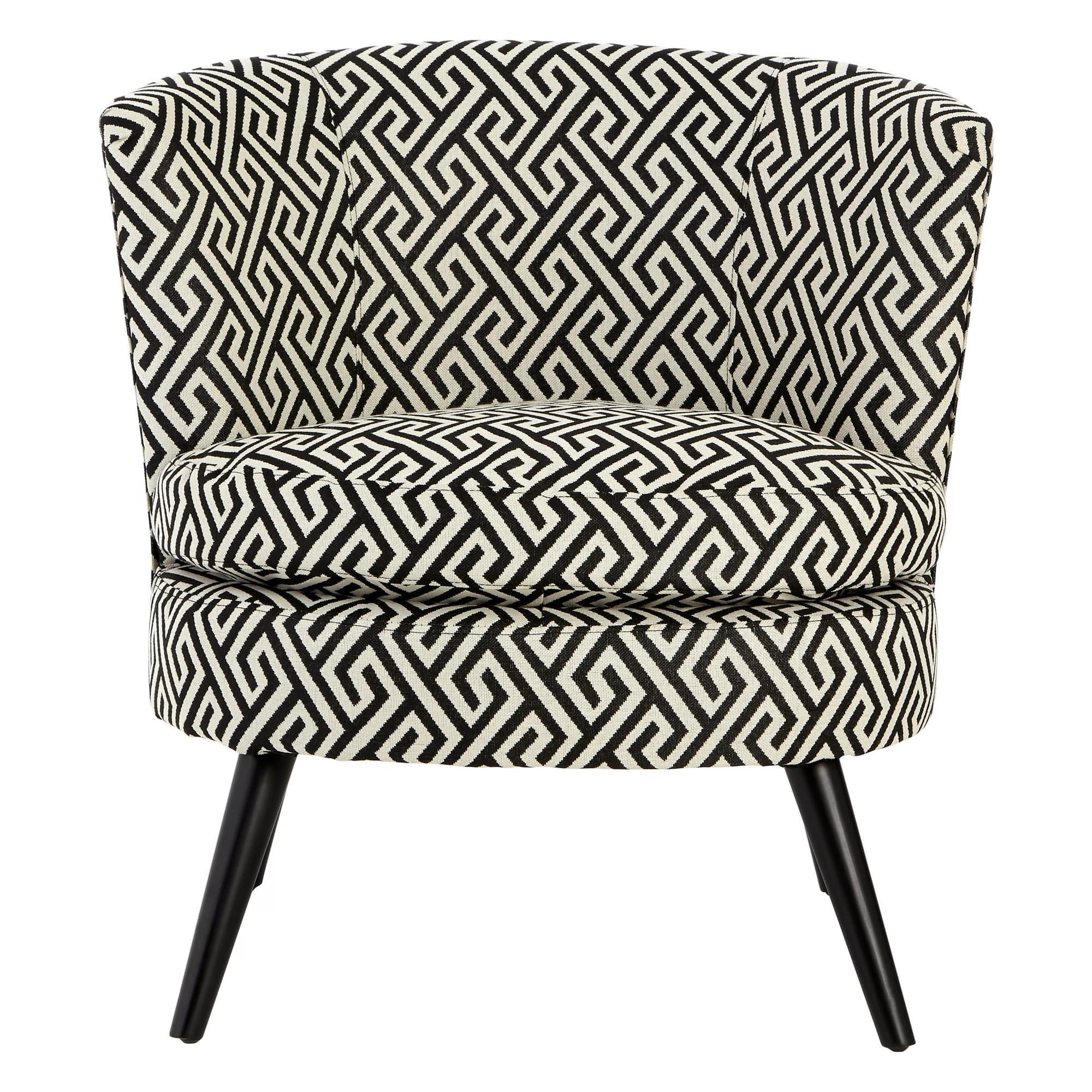 Fifty Five South Round Black And White Round Armchair