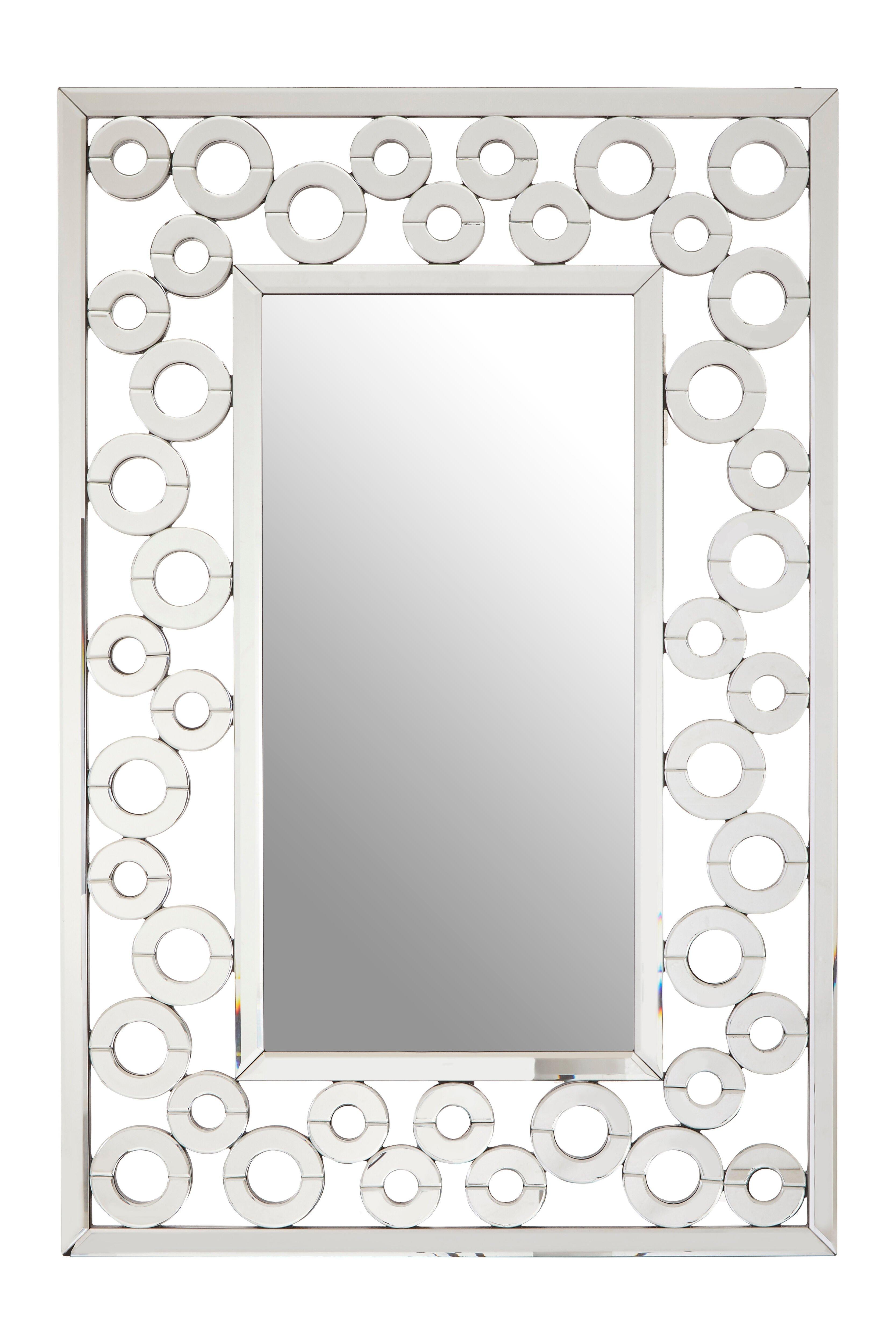 Puzzle Wall Mirror with Scrolled Frame