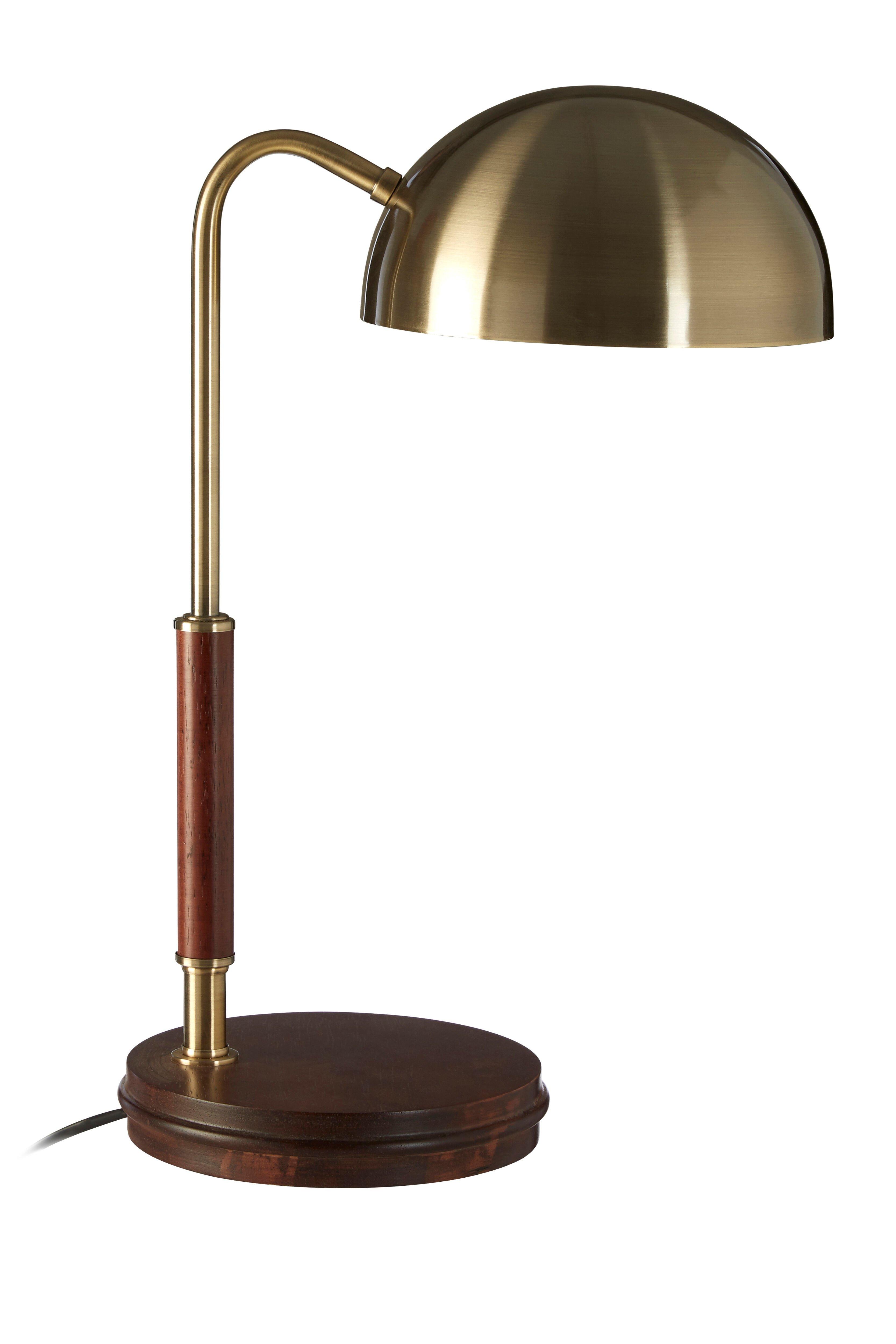 Interiors by Premier Antique Brass Finish Task Lamp