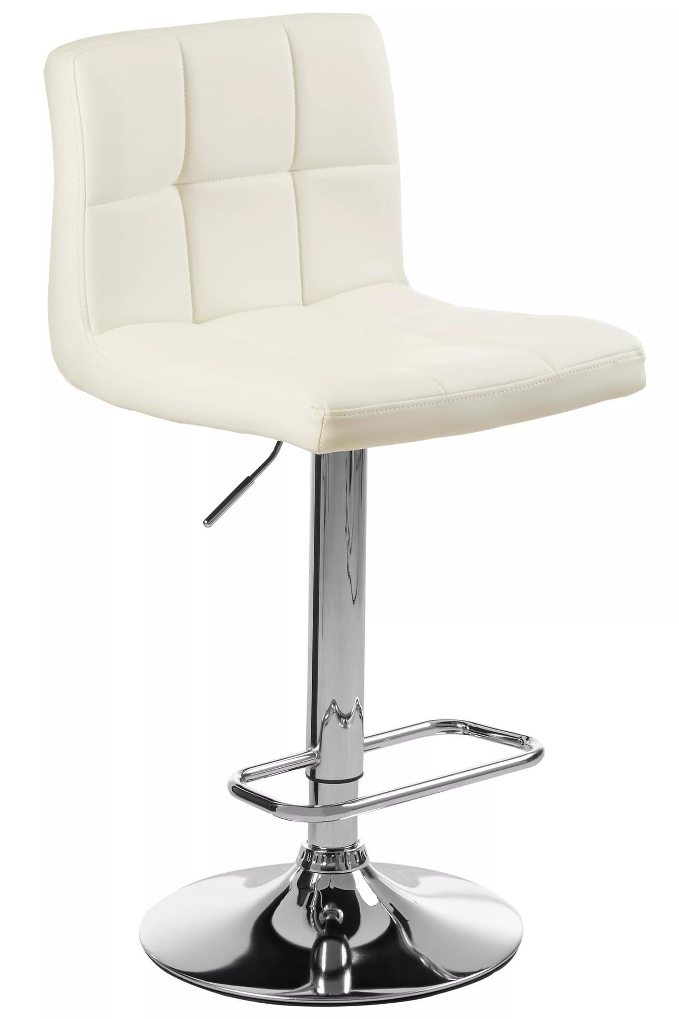 Interiors by Premier Baina Quilted Chrome Base Bar Stool