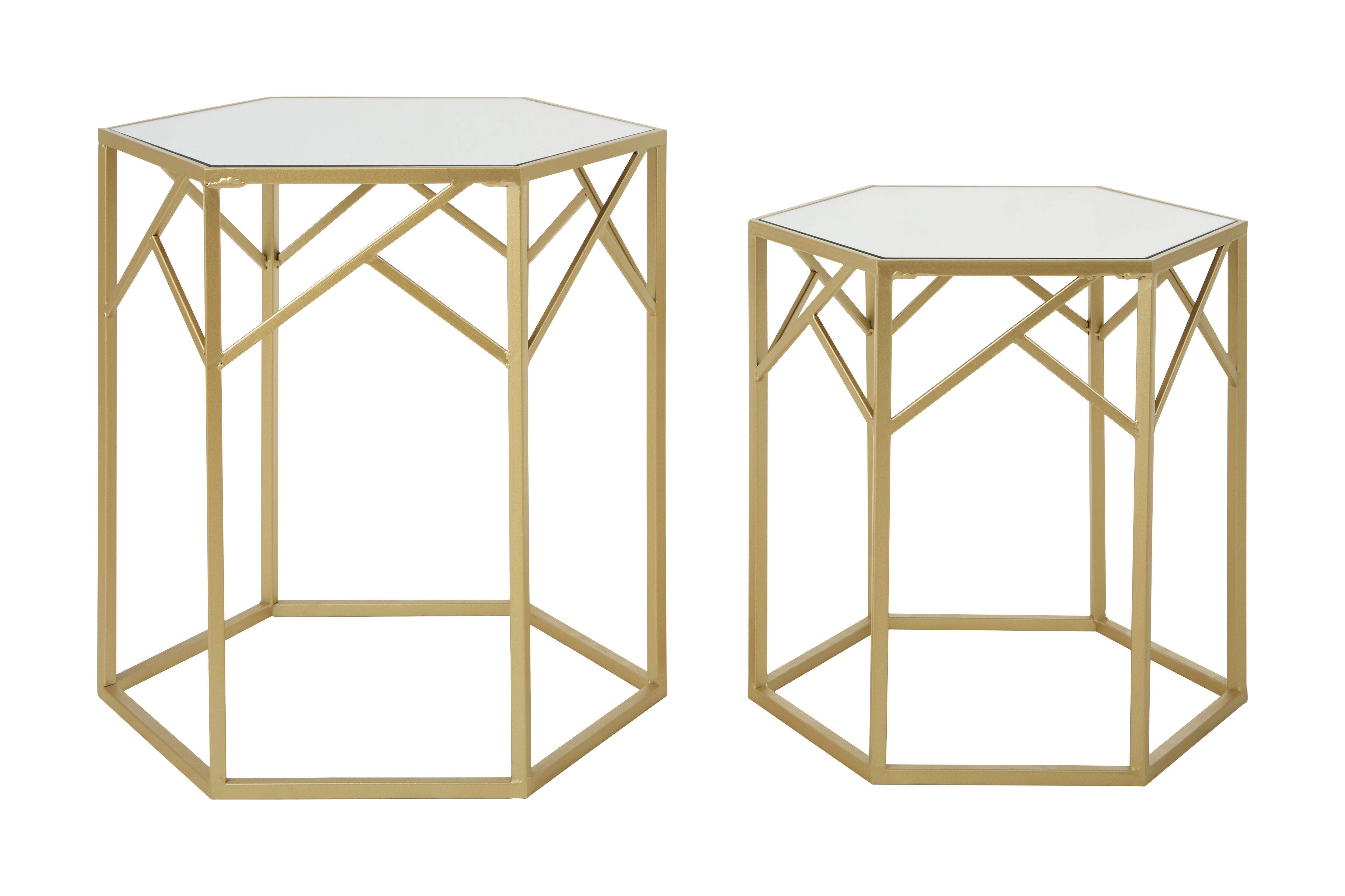 Avantis Set Of 2 Hexagonal Side Tables