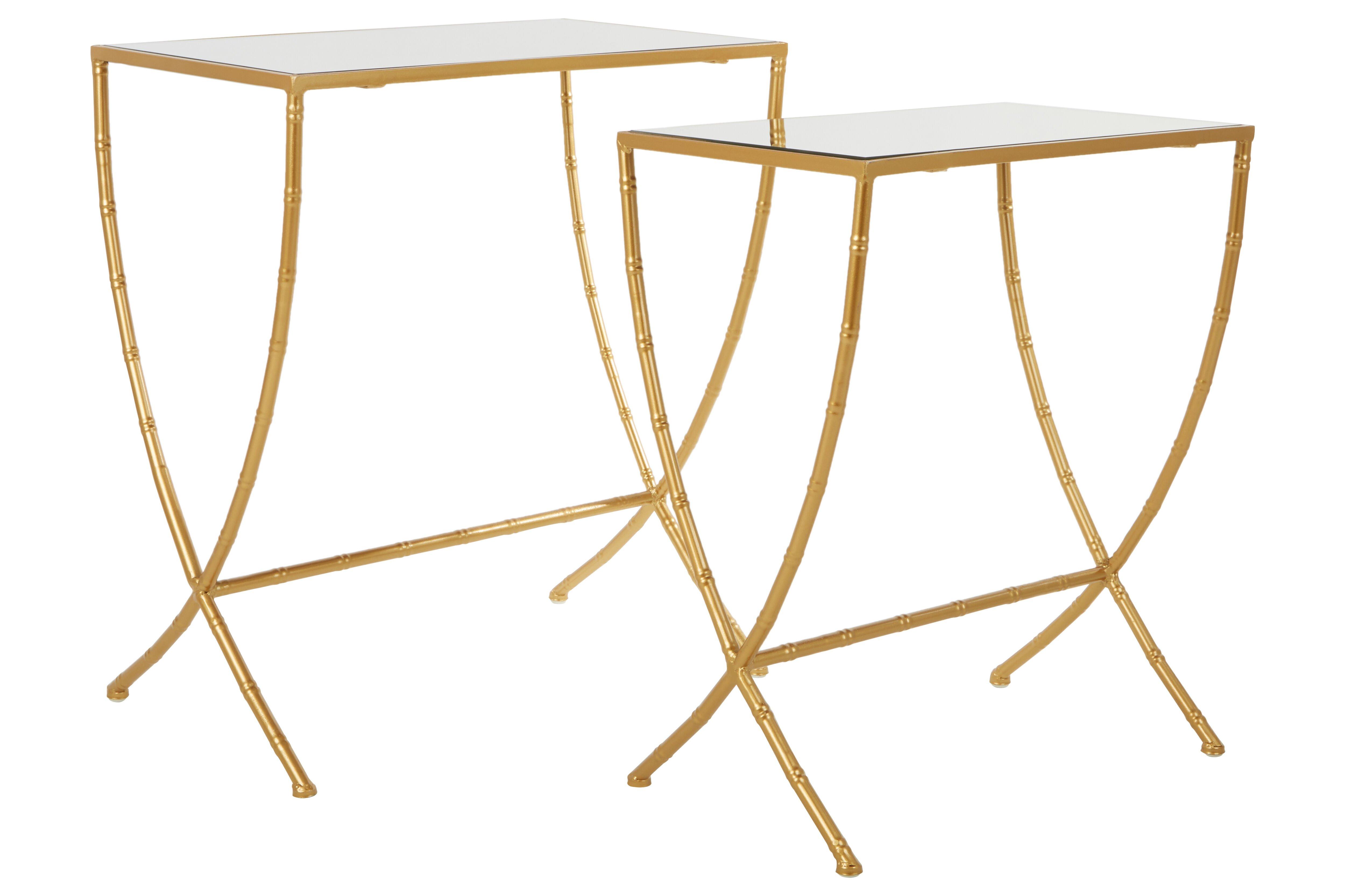 Avantis Set Of 2 Bamboo Design Side Tables