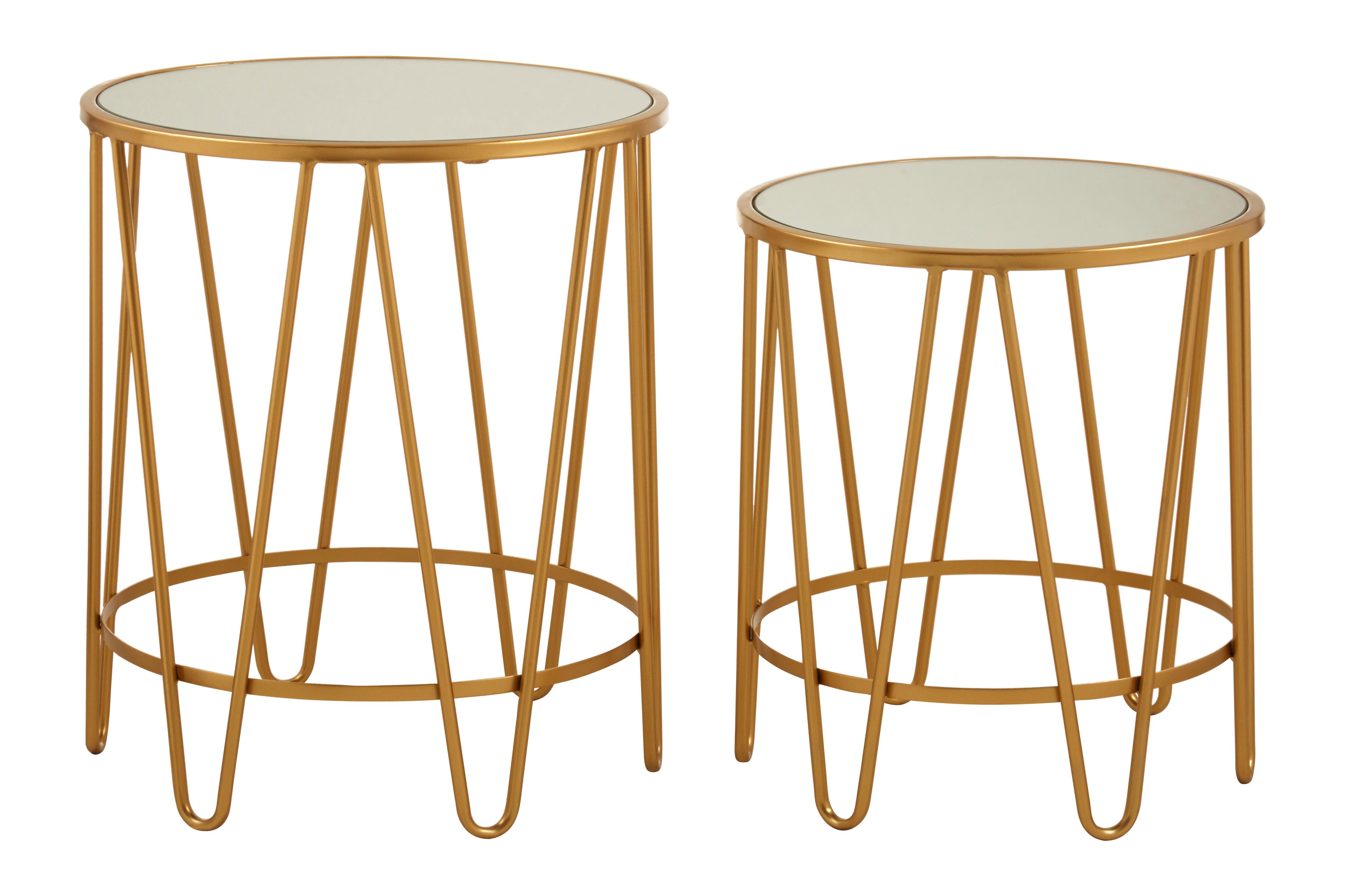 Avantis Set Of 2 Hairpin Design Side Tables