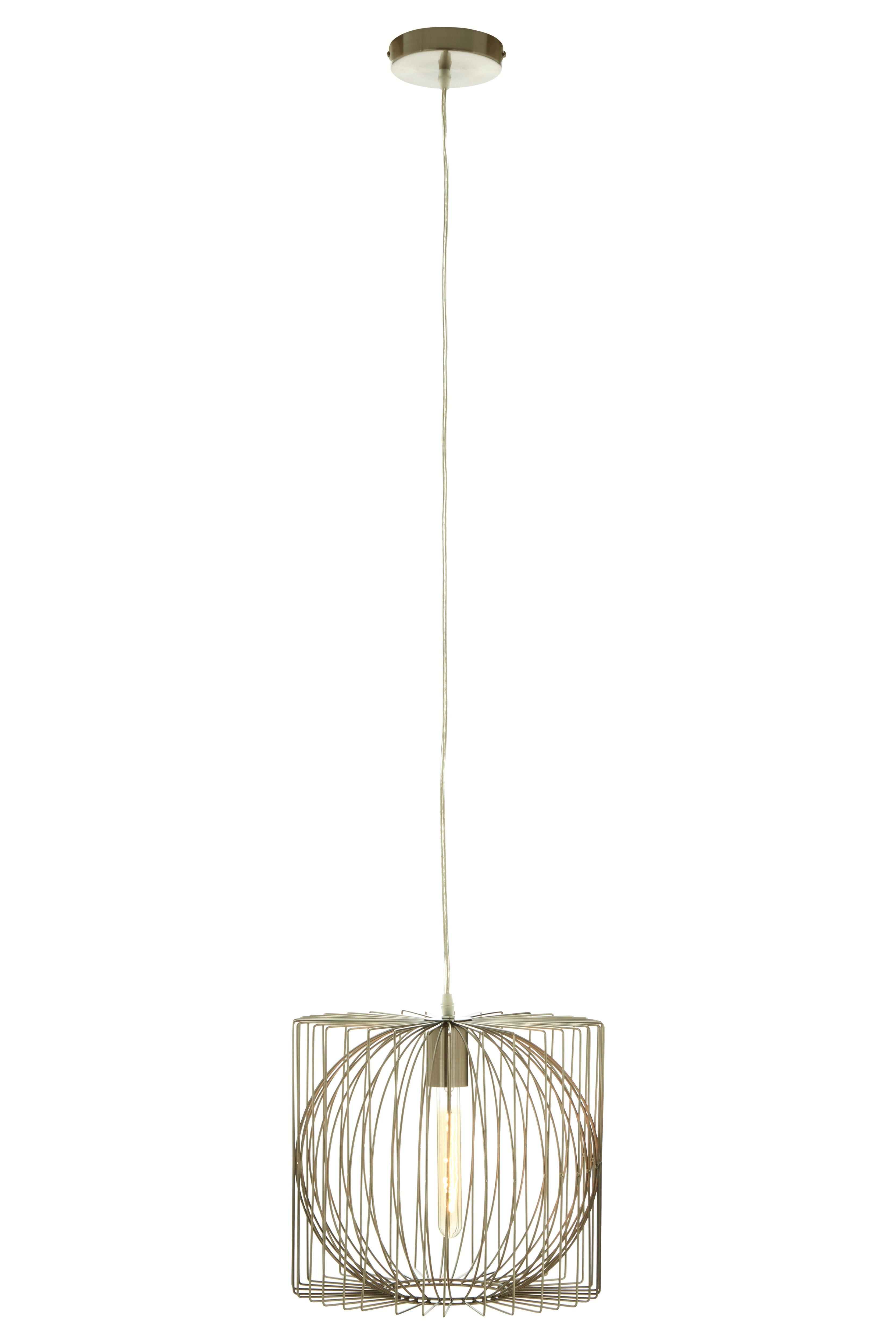 Interiors by Premier Aselo Silver Finish Pendant Lamp