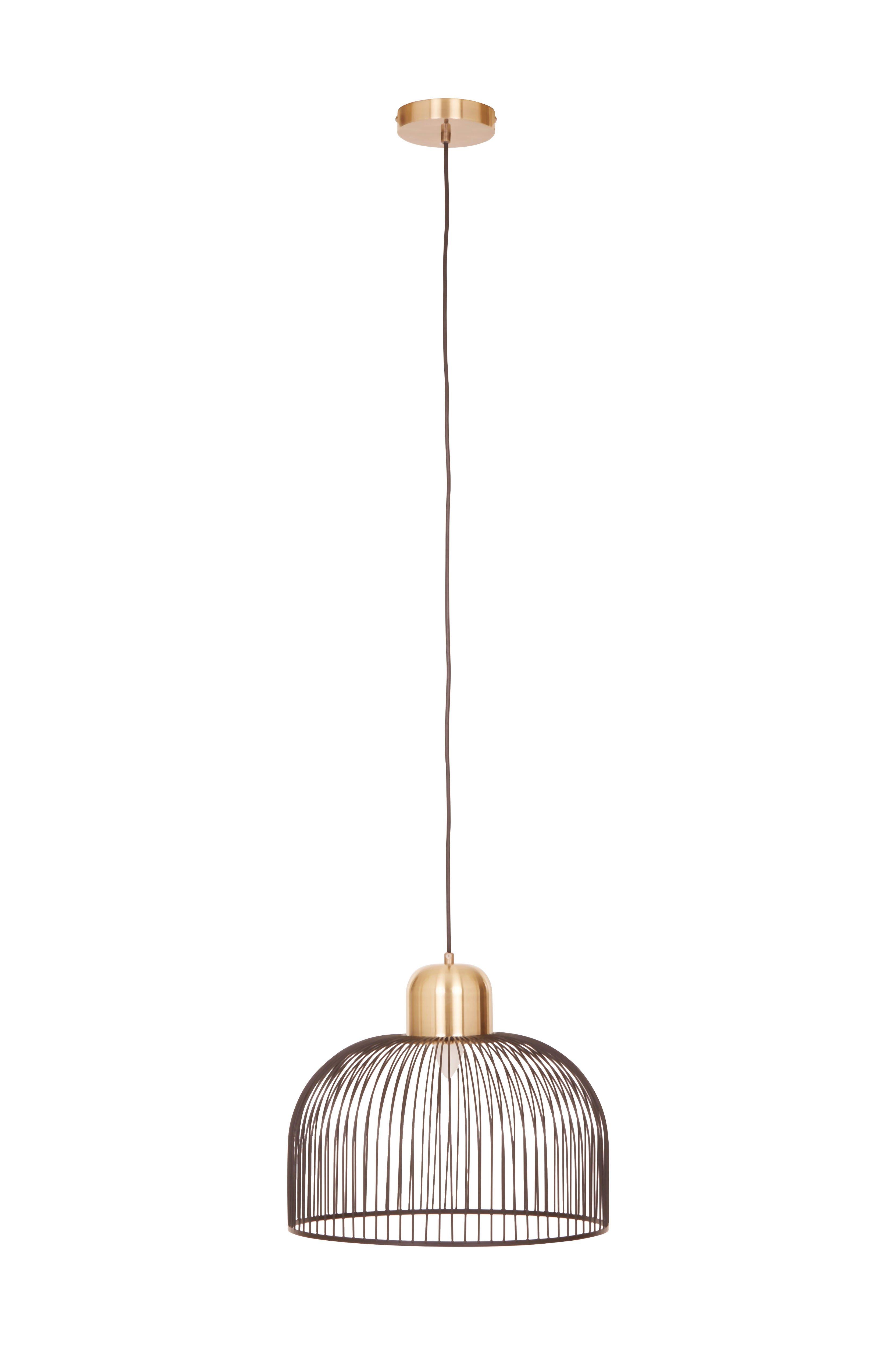 Interiors by Premier Lenno Black And Antique Brass Pendant Light