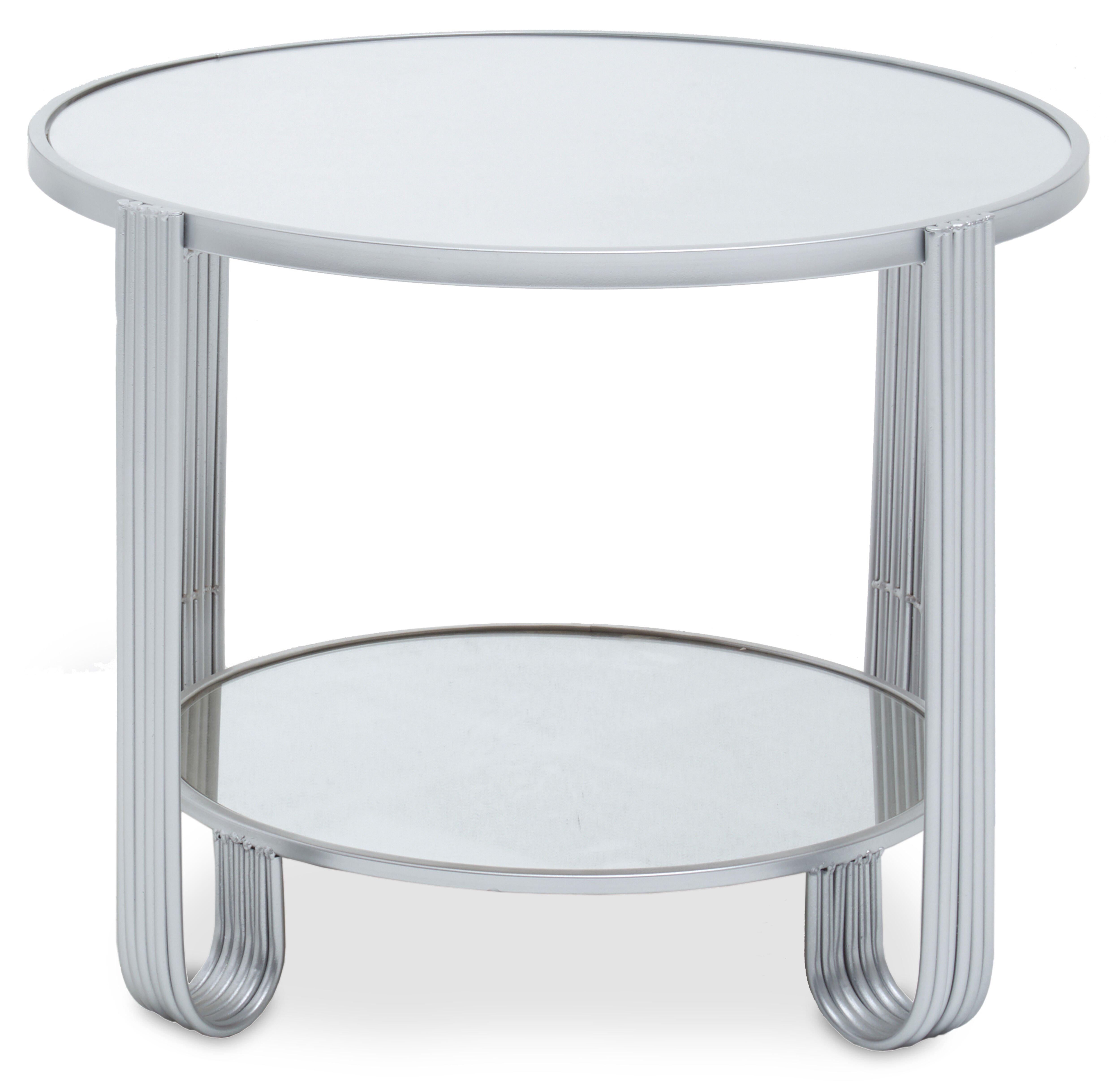 Jolie Round Mirrored Top Frame Table