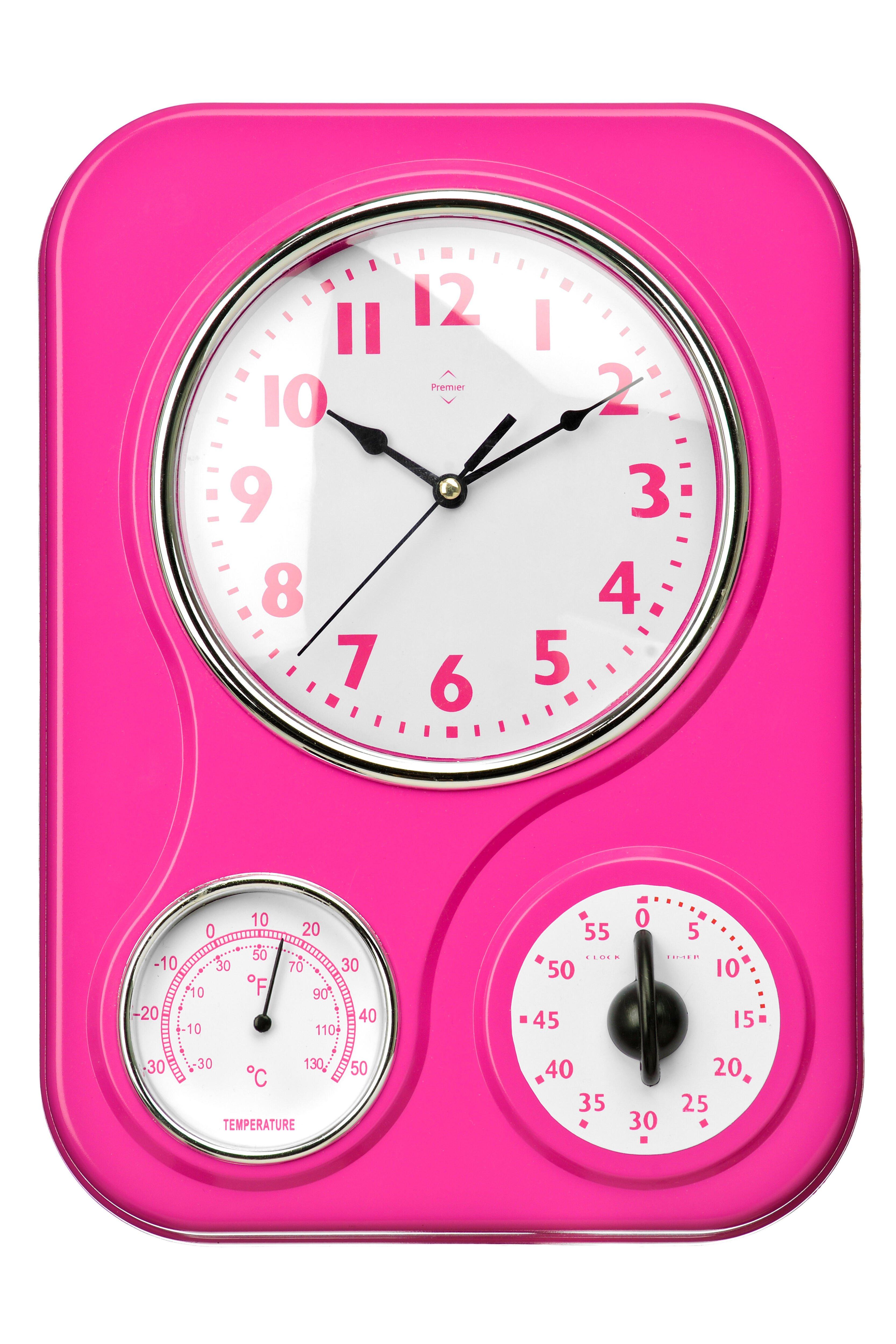 Photos - Wall Clock Premier Maison by  Hot Pink Timer/Temperature Display  