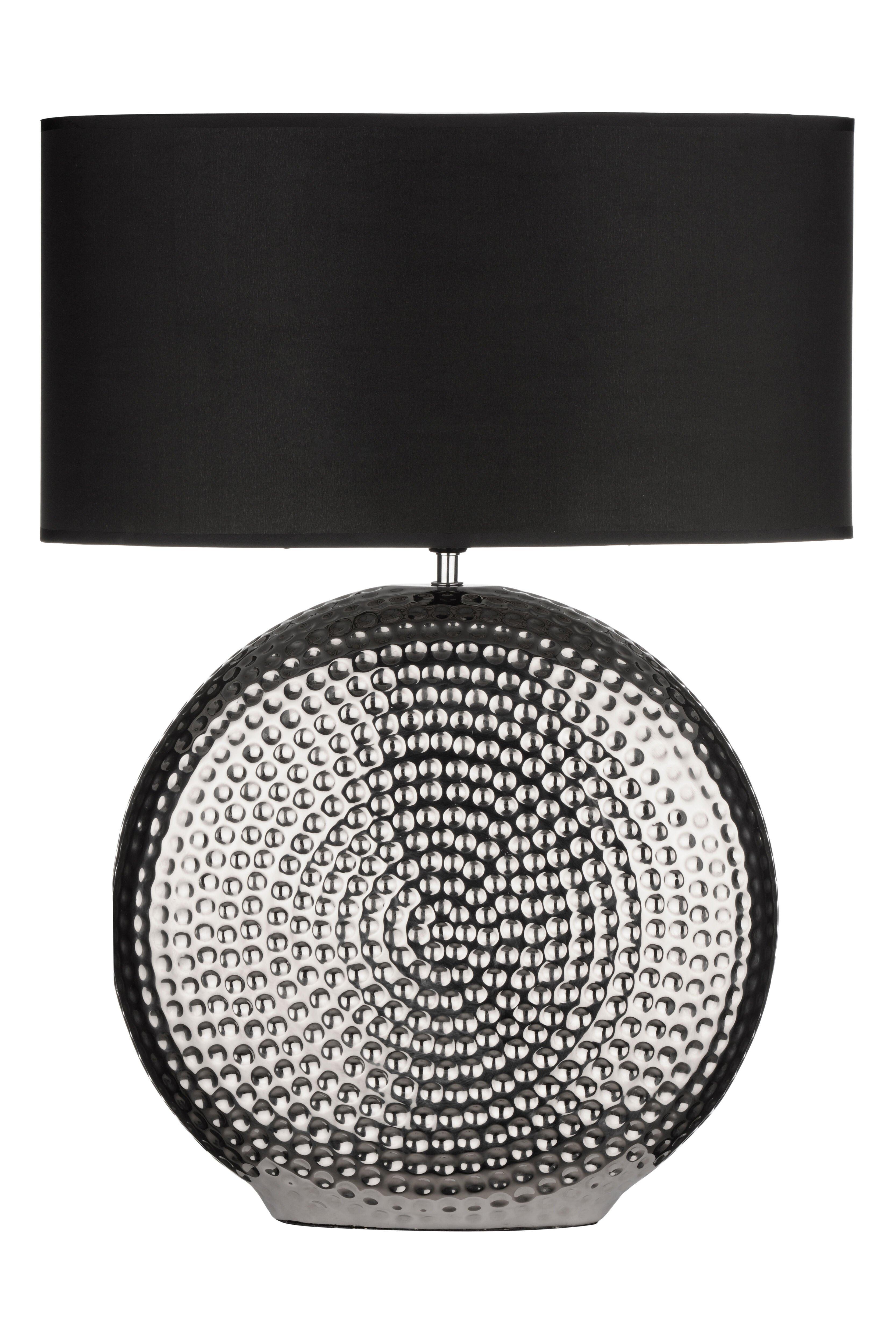 Interiors by Premier Small Hammered Chrome Finish Table Lamp