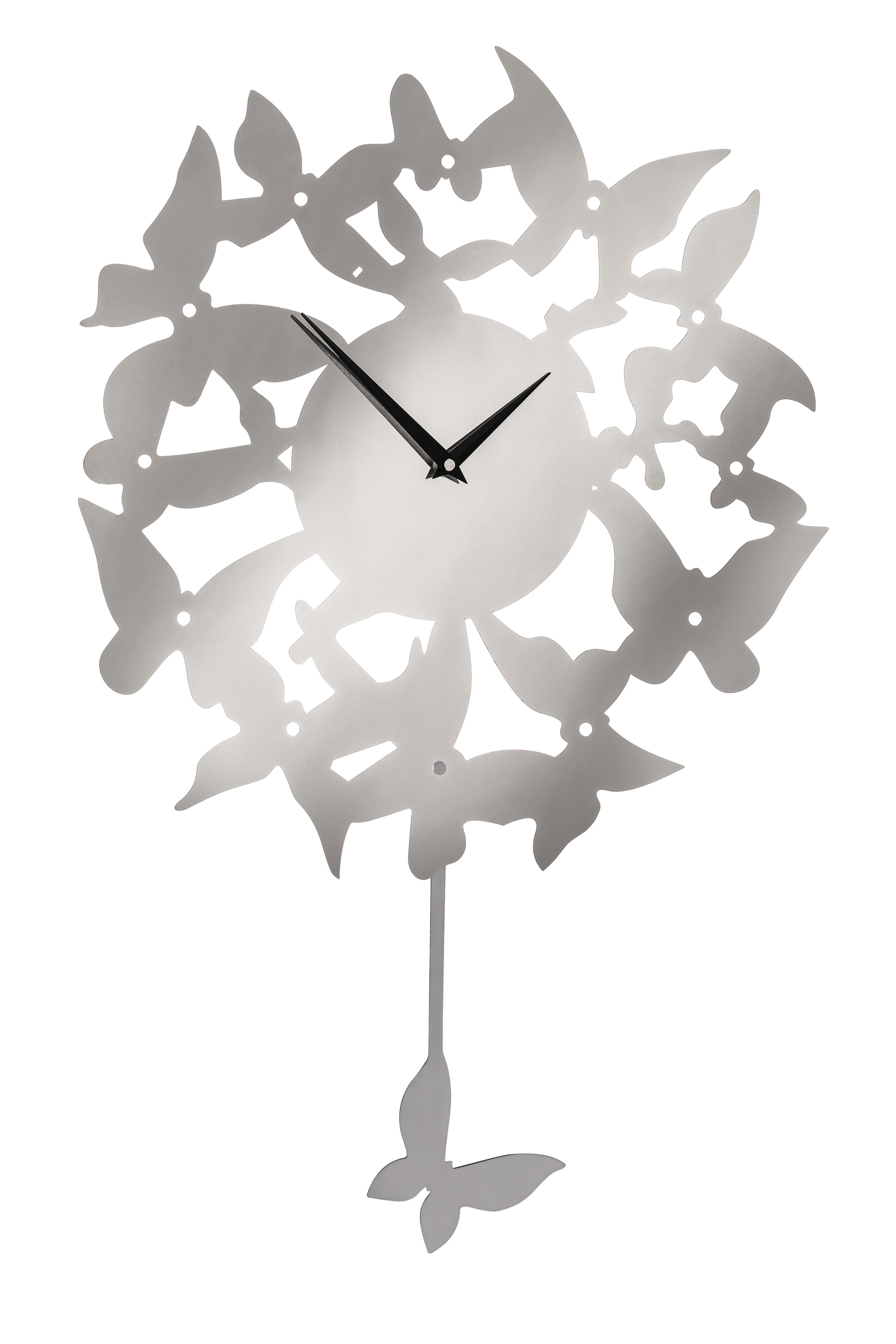 Interiors by Premier Butterflies Stainless Steel Wall Clock