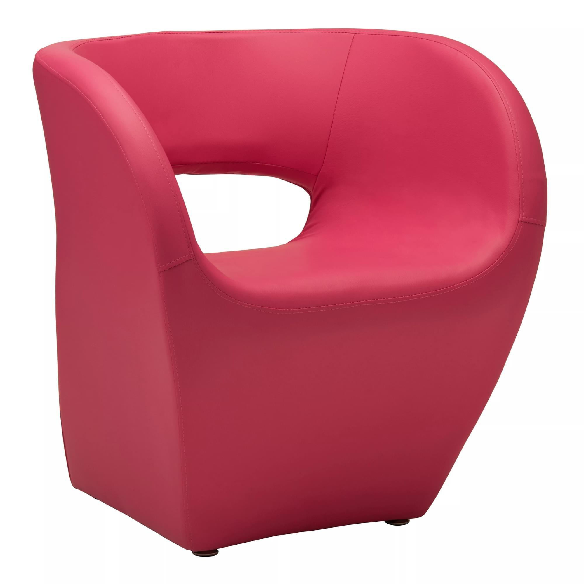 Interiors by Premier Aldo Hot Pink Leather Effect Chair