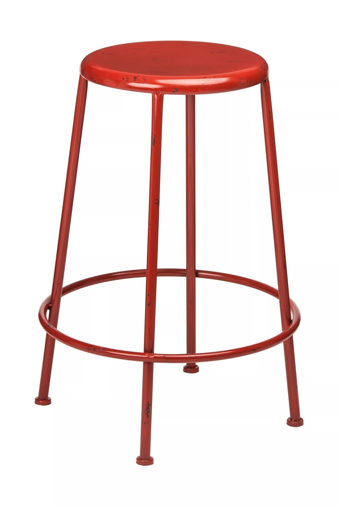 So'home Metal Stool With Distressed Effect