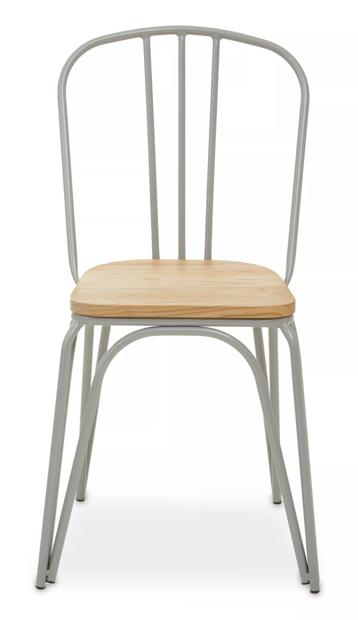 Interiors by Premier District Grey Finish Metal Frame Dining Chair