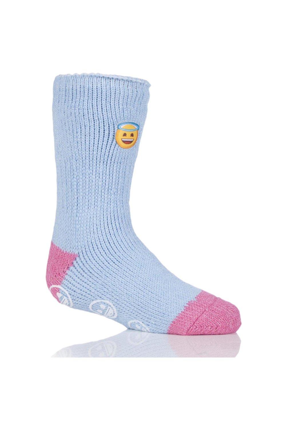 1 Pair Emoji Angel Face Slipper Socks