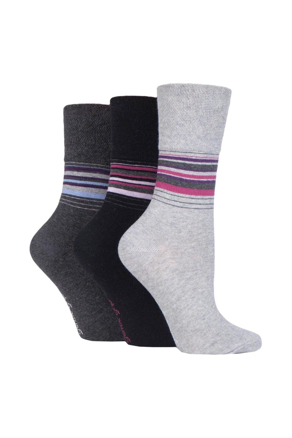 3 Pair Patterned and Striped Socks