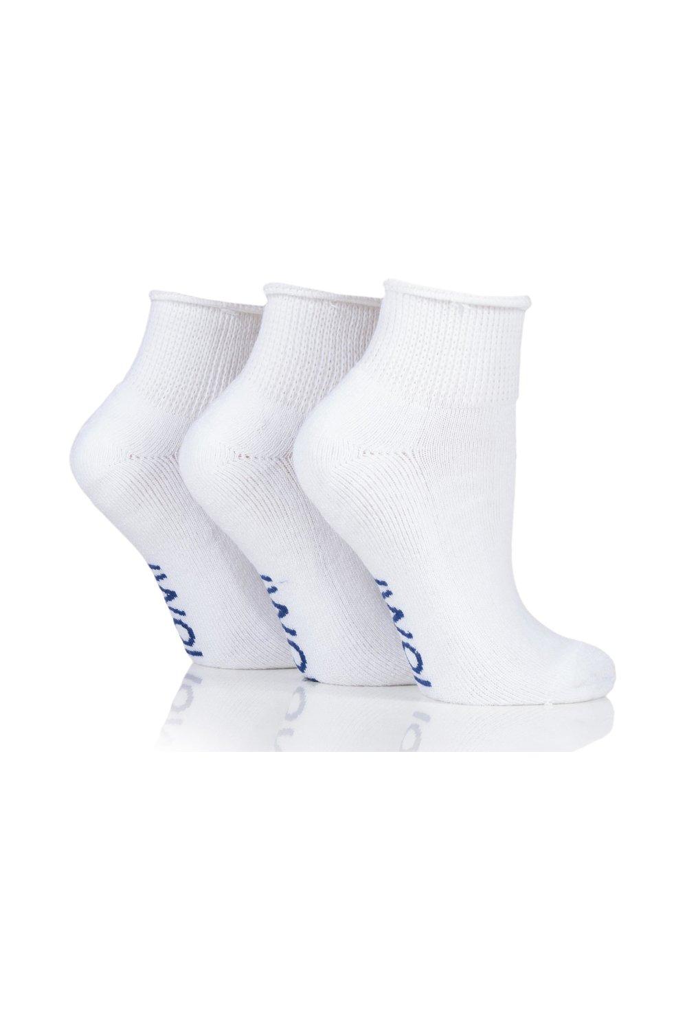 3 Pair Footnurse Cushioned Foot Gentle Grip Diabetic Ankle Socks