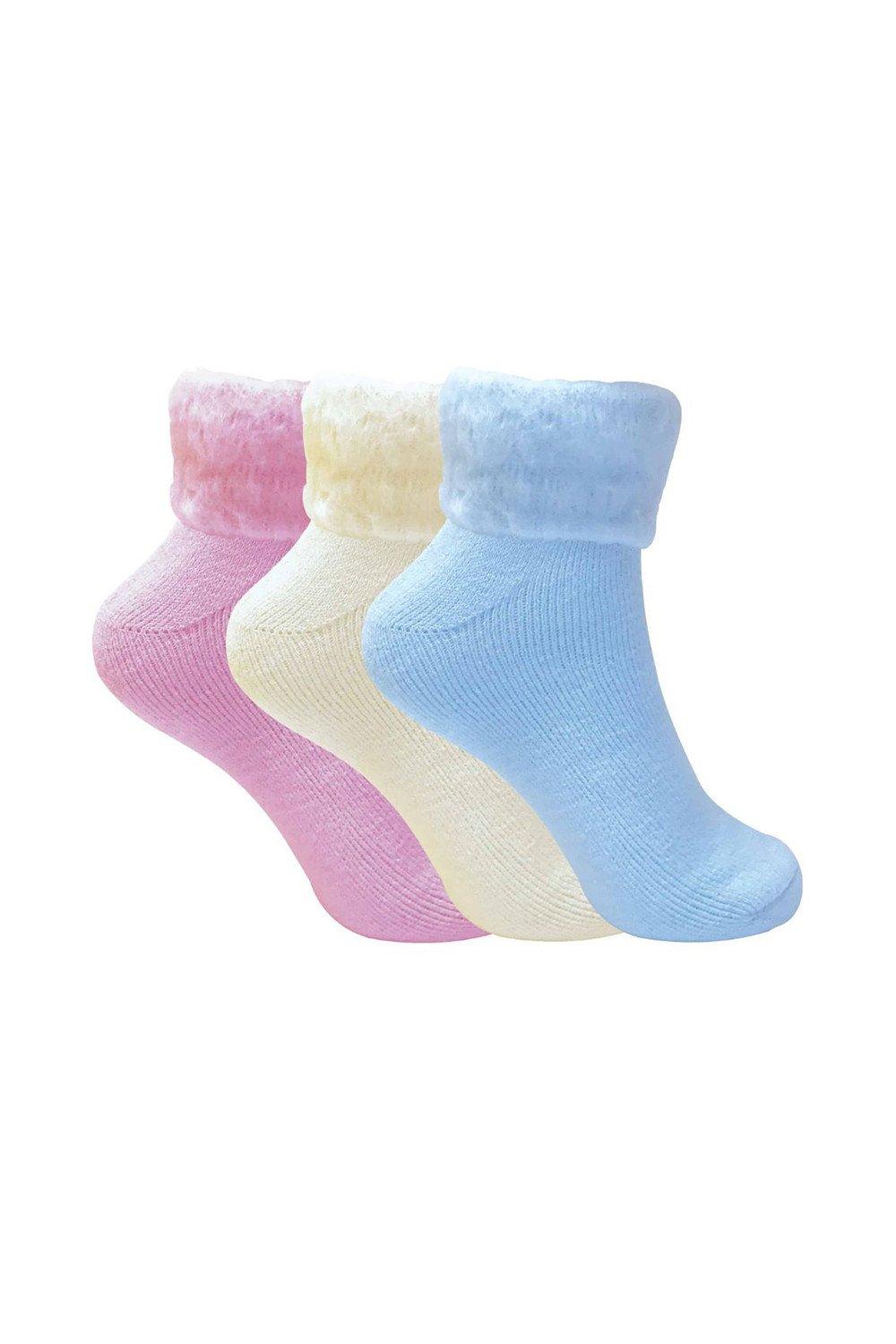 3 Pairs Warm Soft Thermal Low Cut Ankle Fluffy Winter Bed Socks