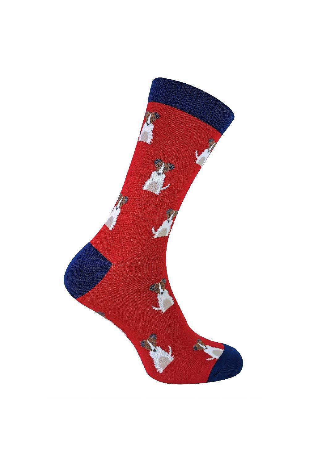 Novelty Soft Breathable Bamboo Socks with Dog Pattern