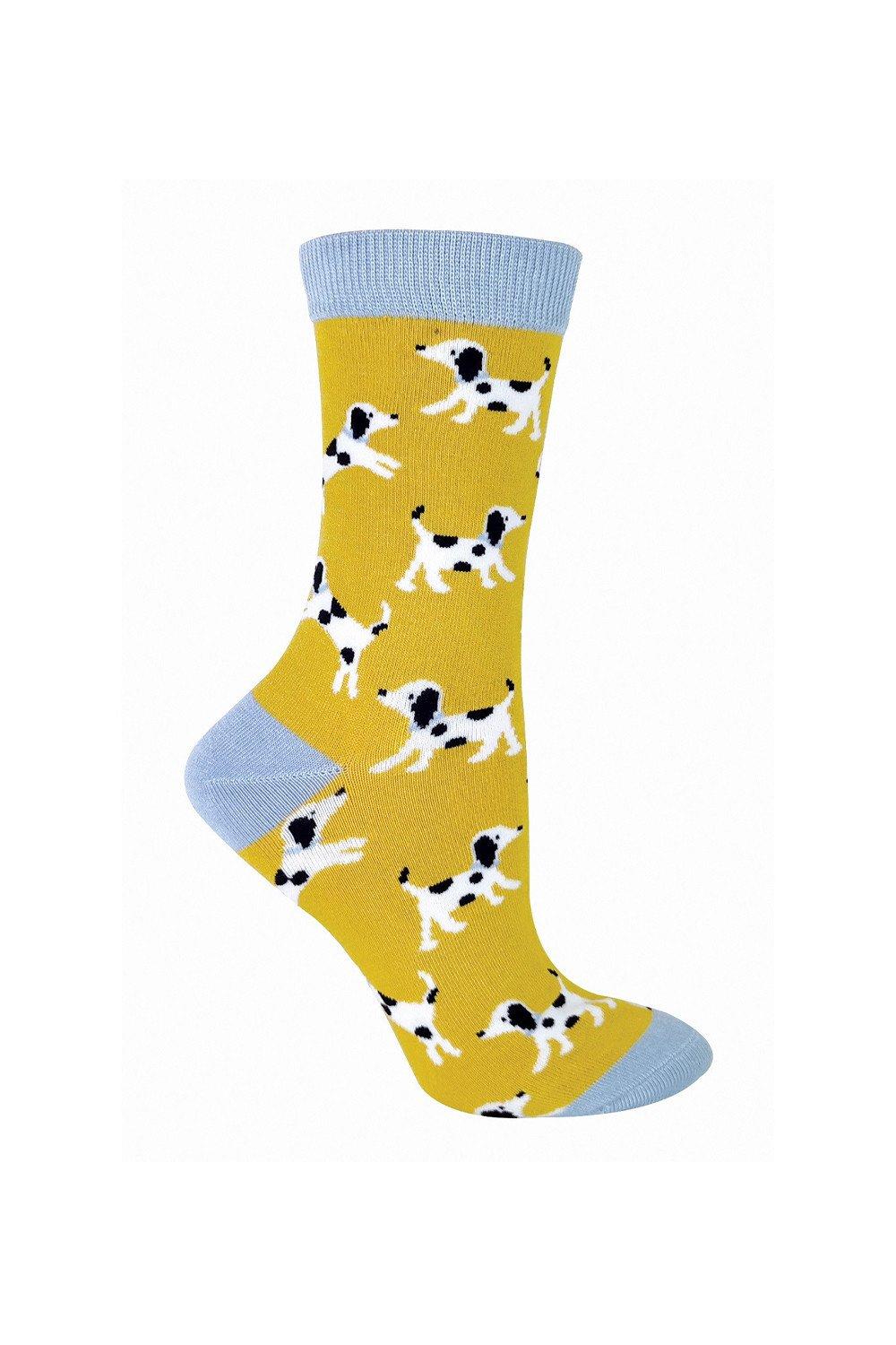 Novelty Soft Breathable Bamboo Dog Pattern Socks