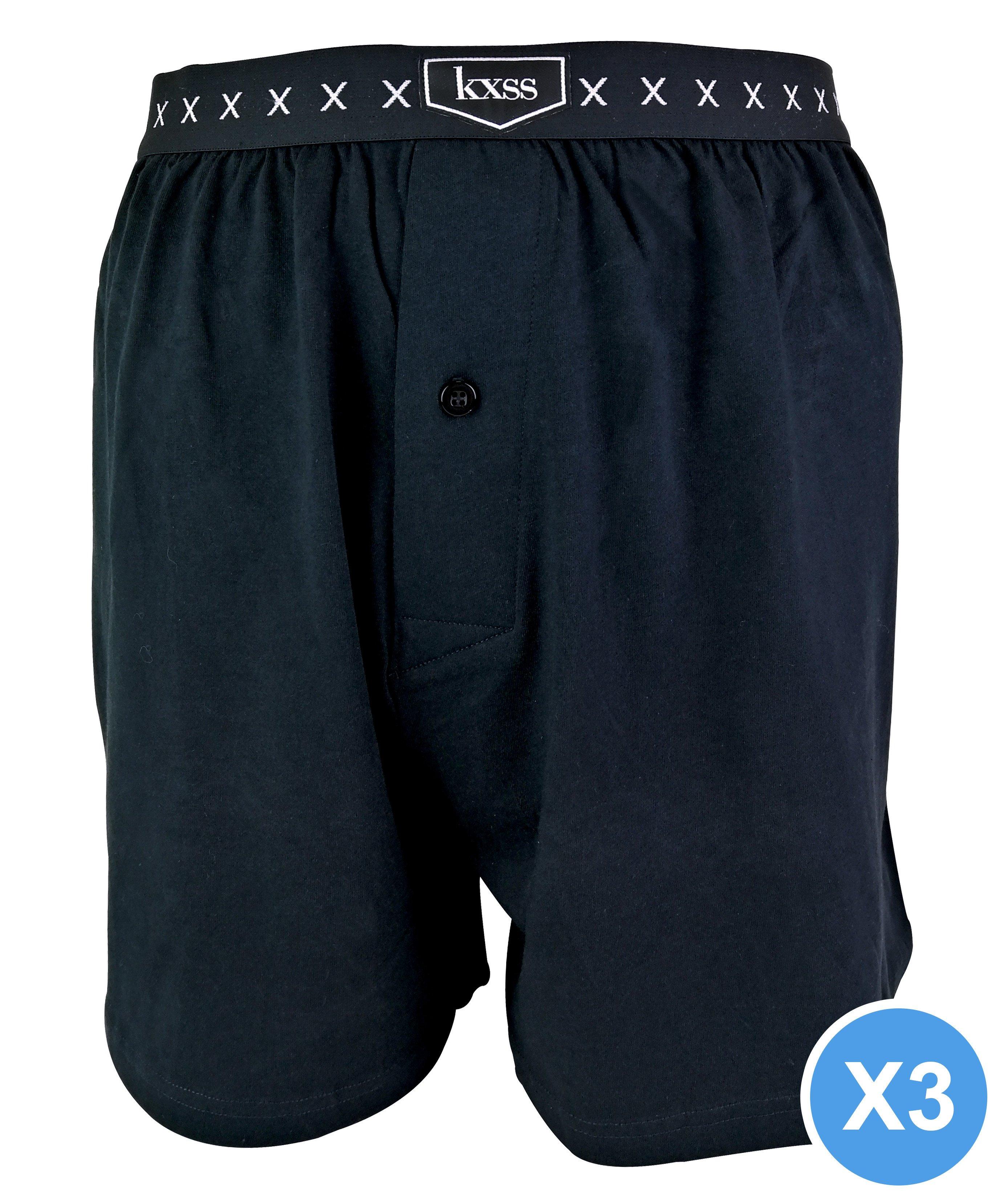 3 Pair Cotton Rich Comfy Breathable Boxer Shorts