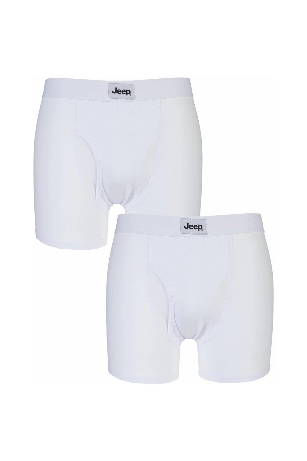 2 Pack Cotton Plain Fitted Key Hole Trunk Boxer Shorts