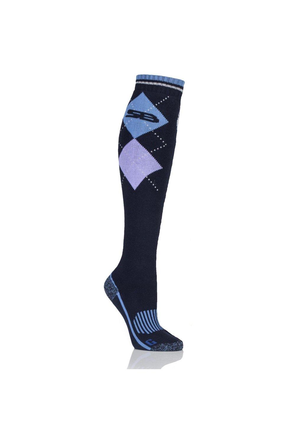1 Pair with BlueGuard Equestrian Long Cotton Socks