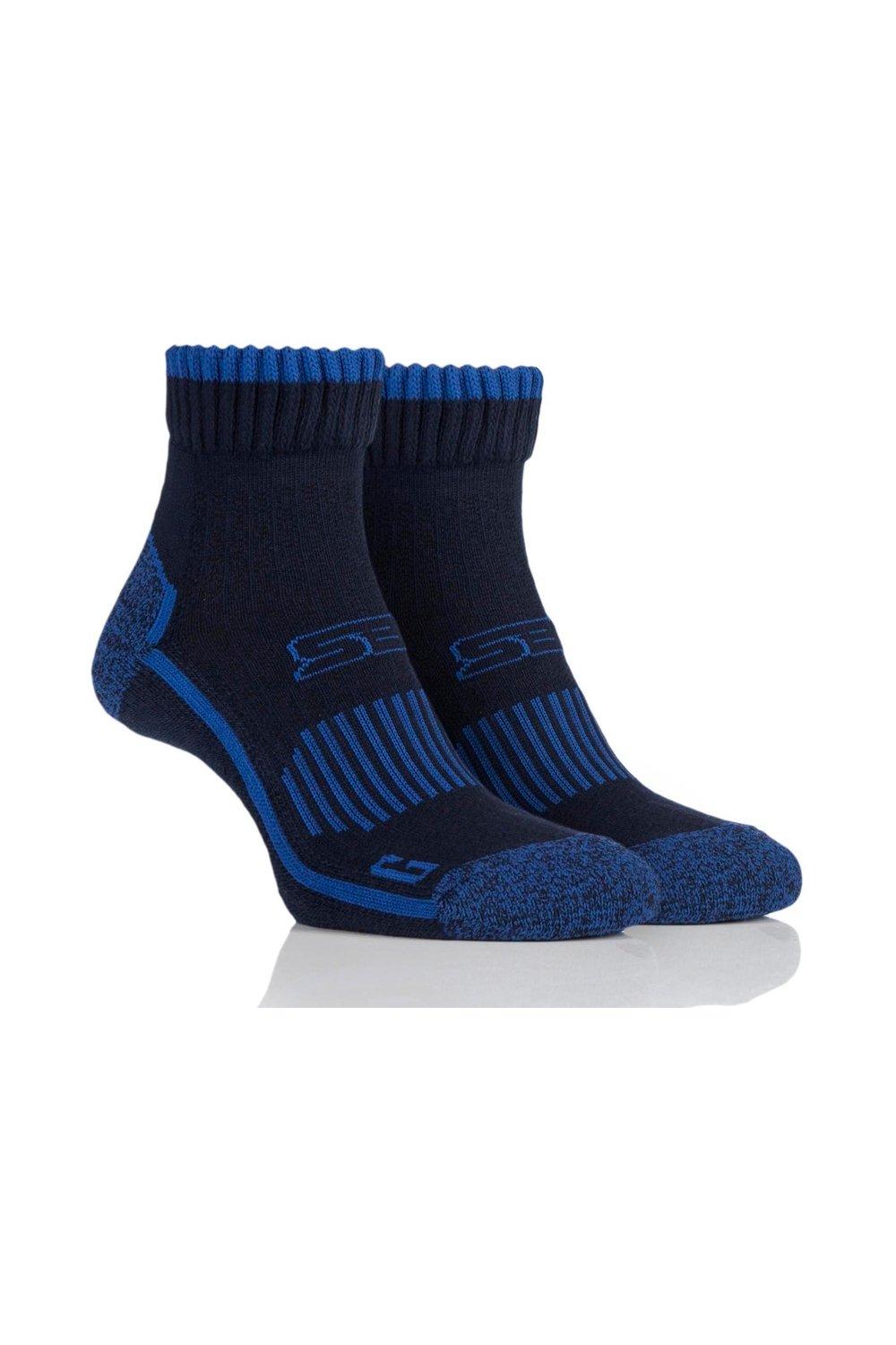 2 Pair with BlueGuard Ankle High Walking Socks