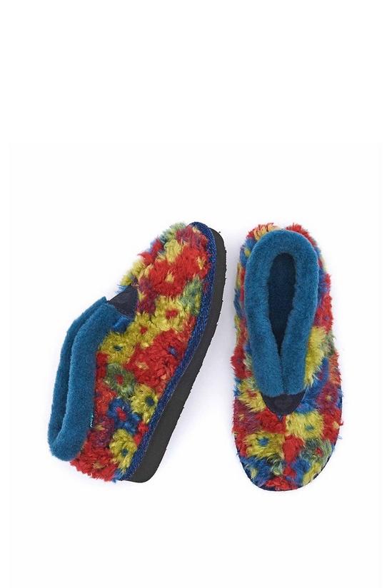 Moshulu 'California' Fluffy Floral Bootie Slippers 2
