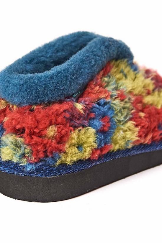 Moshulu 'California' Fluffy Floral Bootie Slippers 4